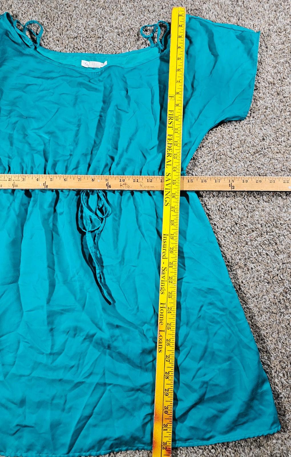 AEO American Eagle Outfitters smock dress teal Medium
