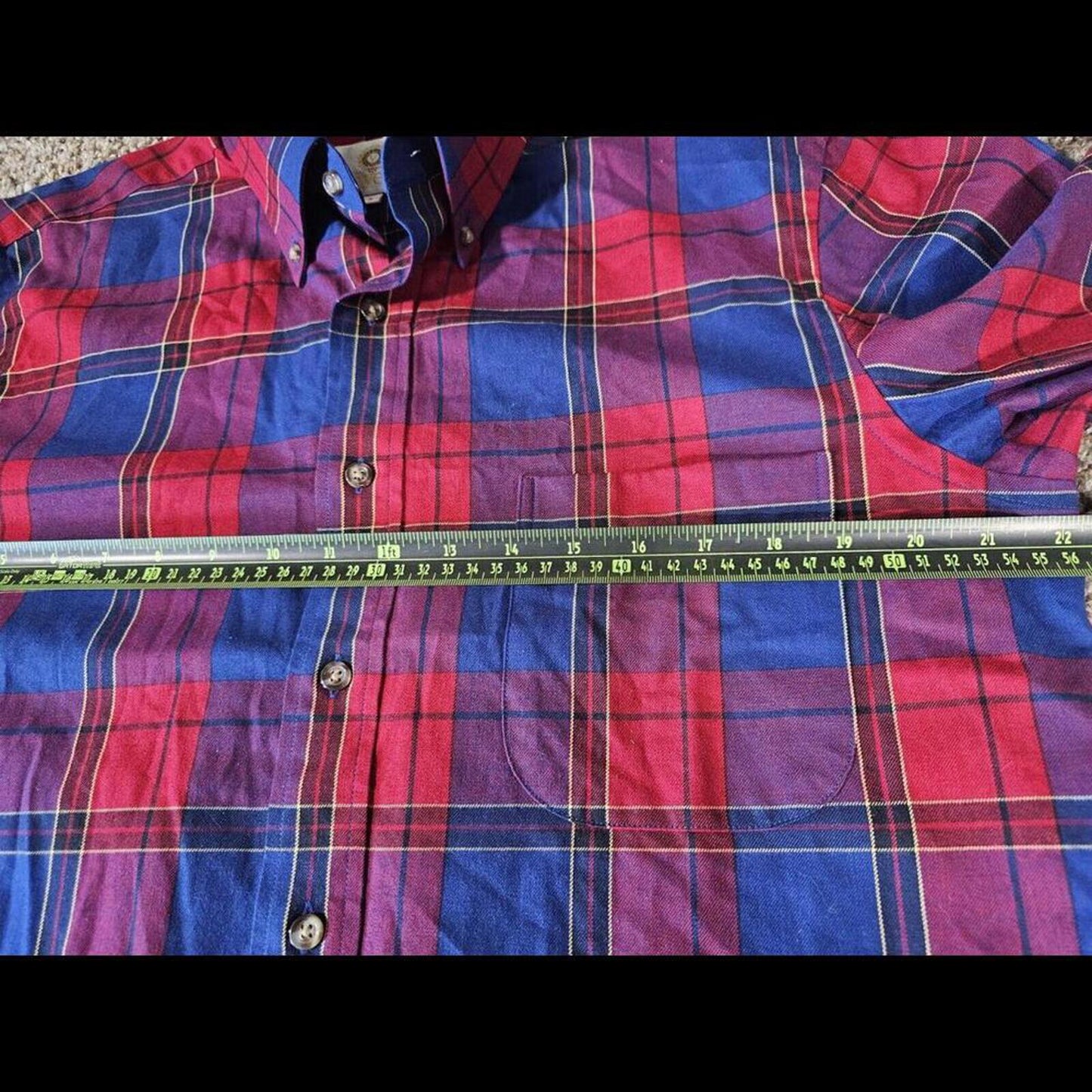 Viyella Button Up Shirt M Multicolor Plaid Wool Blend