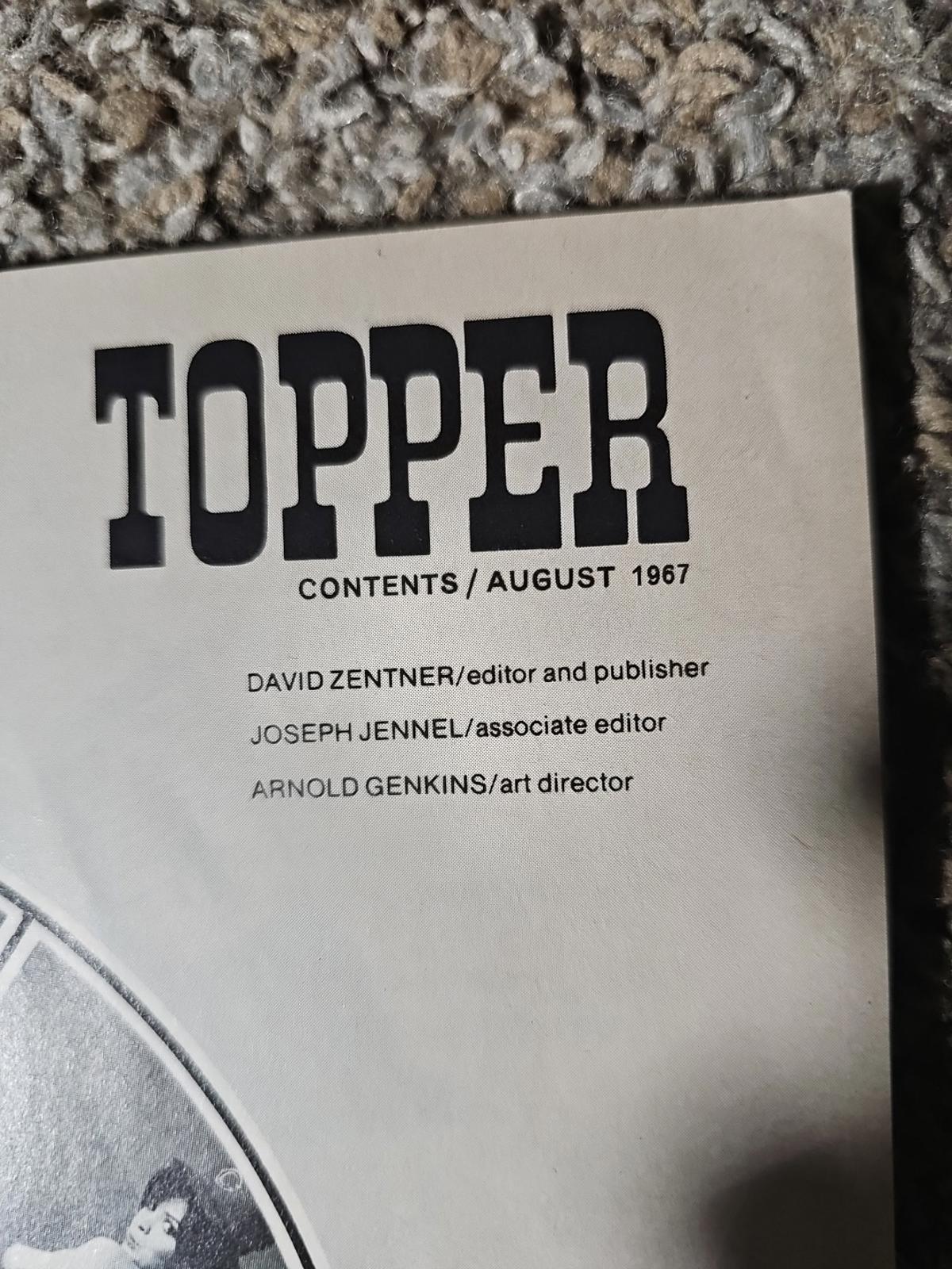 TOPPER Mens MAGAZINE Vintage AUGUST 1967