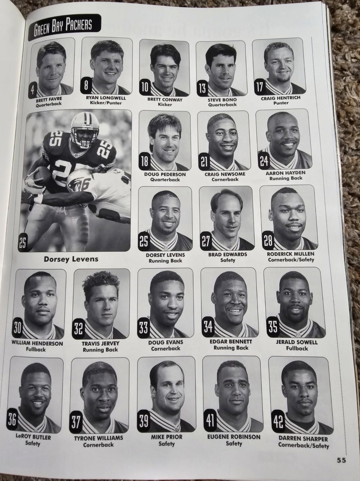 1997 GREEN BAY PACKERS NFL PROGRAM vs. NEW YORK GIANTS Camp Randall Madison WI
