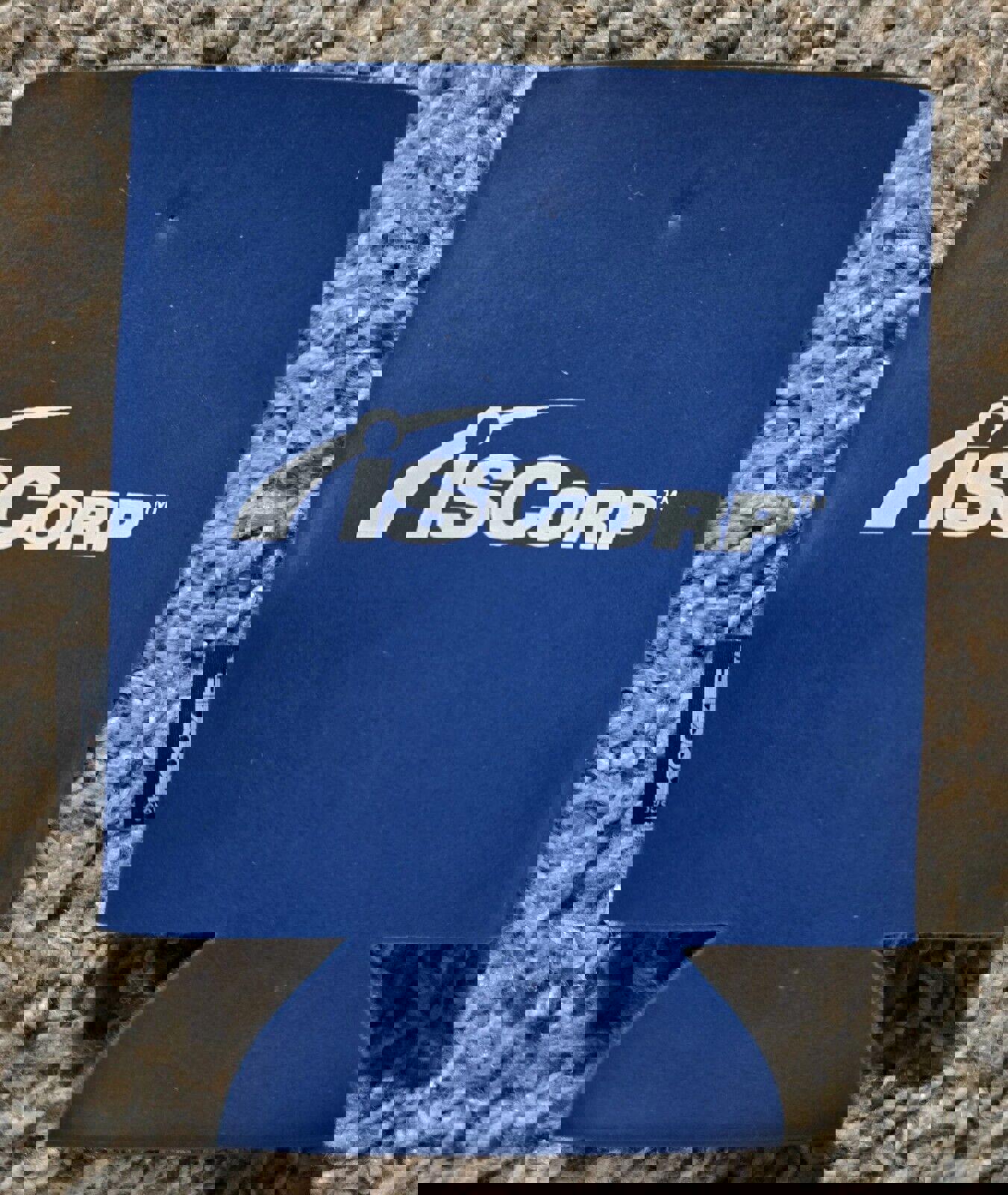 Iscorp Software Company Blue Rubber Can Koozie