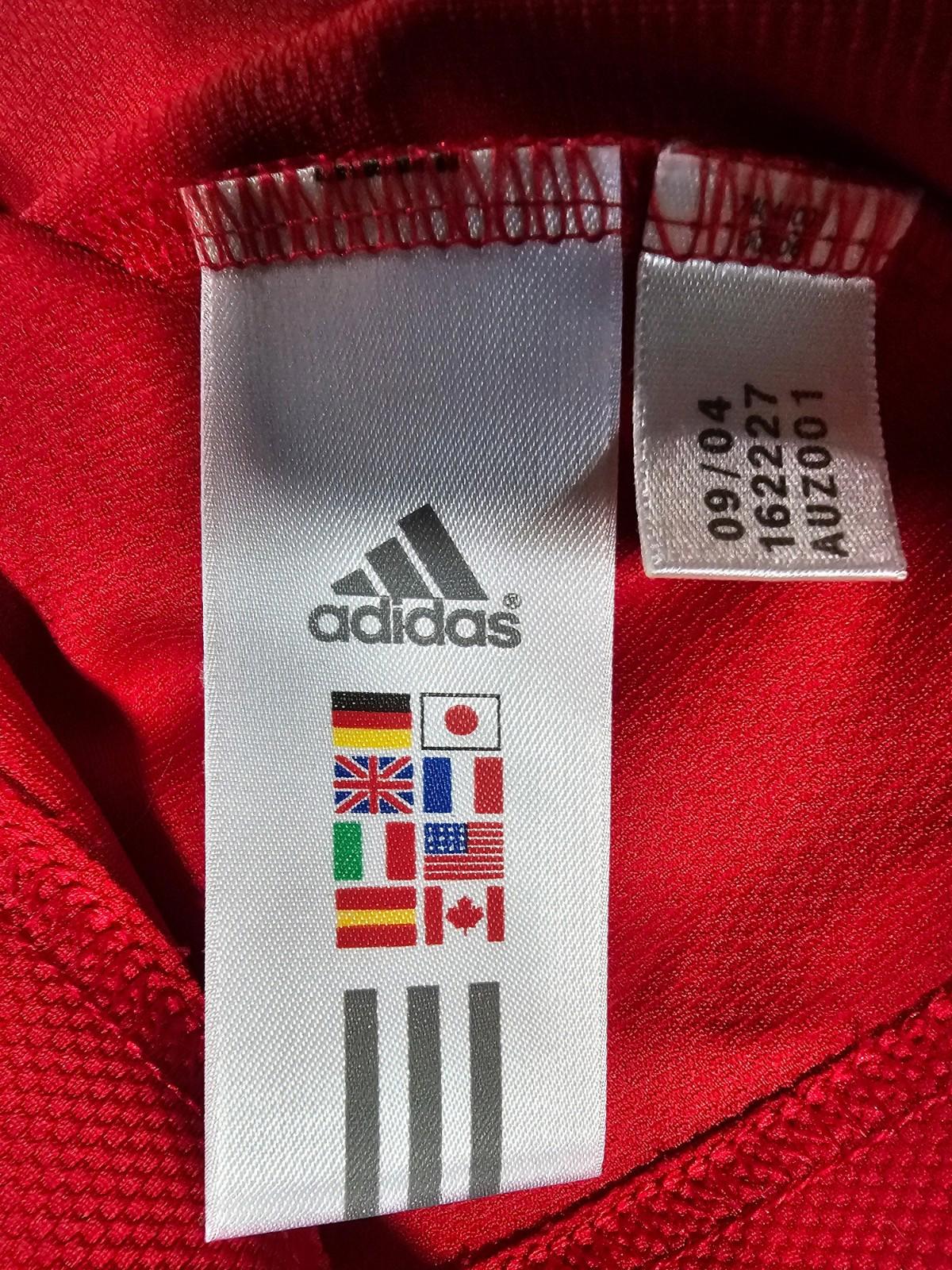 Adidas Wisconsin Badgers Hockey Red Polo Large Vintage