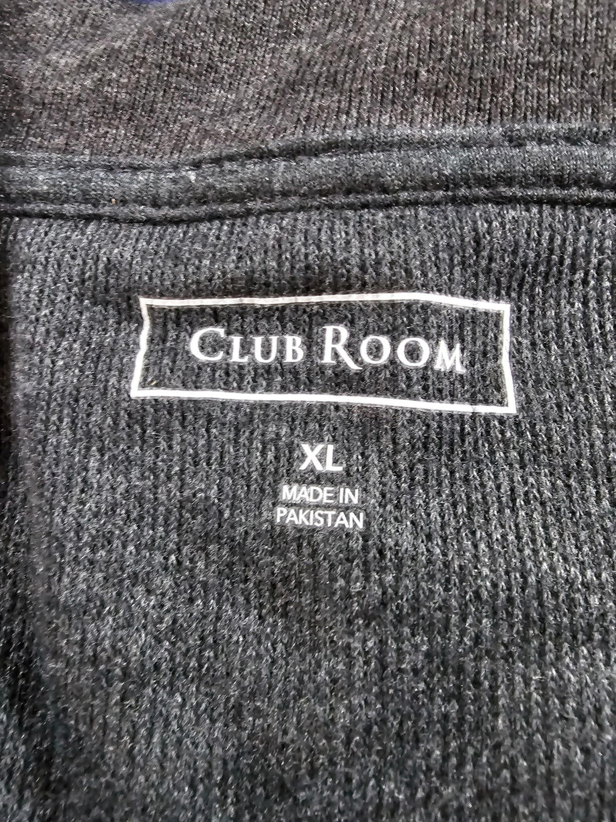 Club Room Mens French Rib 1/4-Zip Sweater Multicolor XL NWT