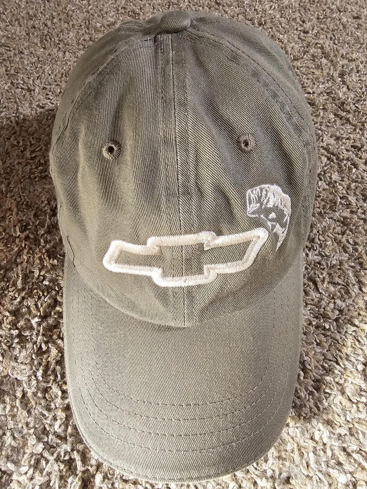 chevrolet logo largemouth bass strapback hat