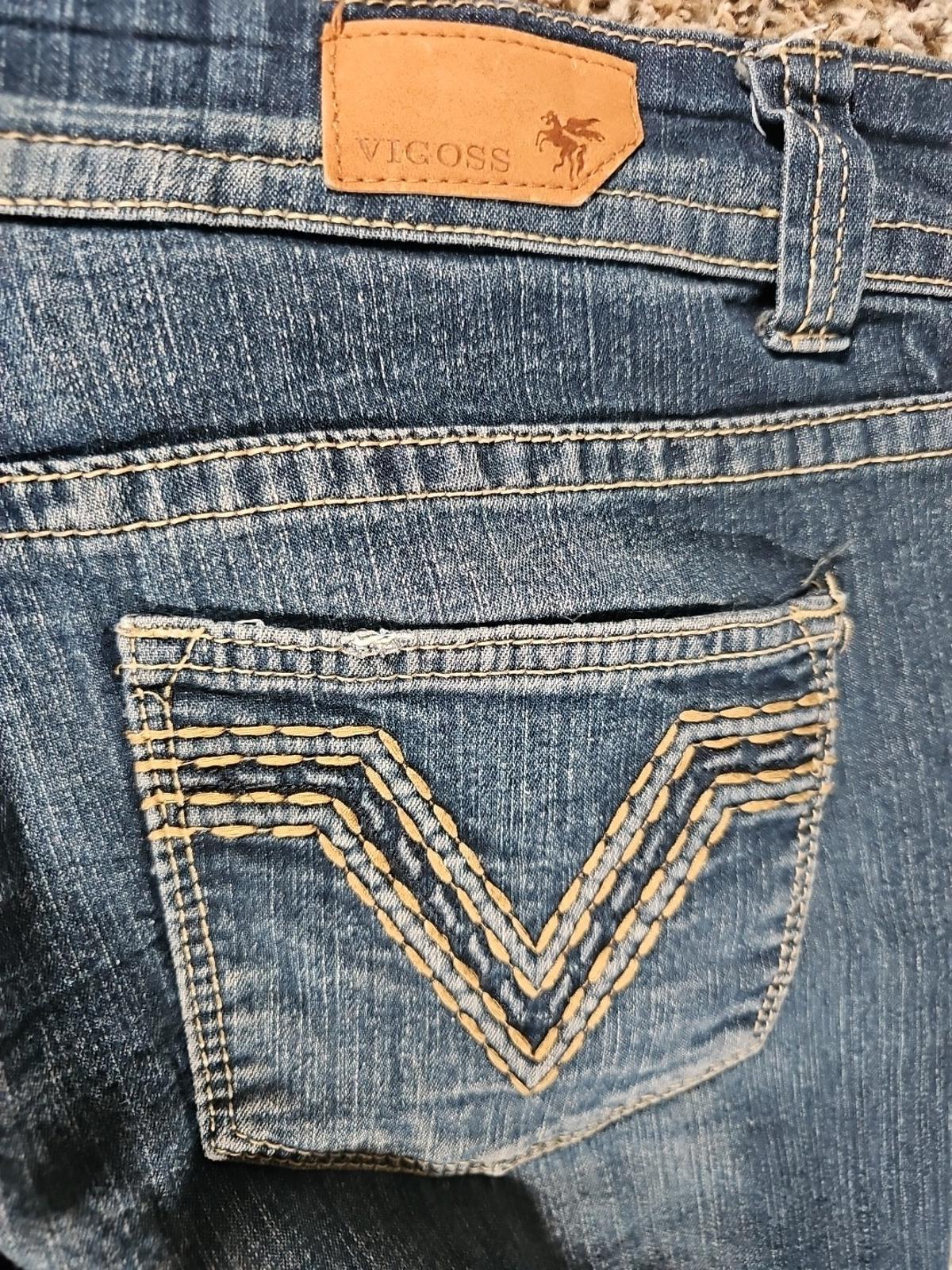 Vigoss Jeans Mid Rise Capri Cuffed Women's Juniors Size 11