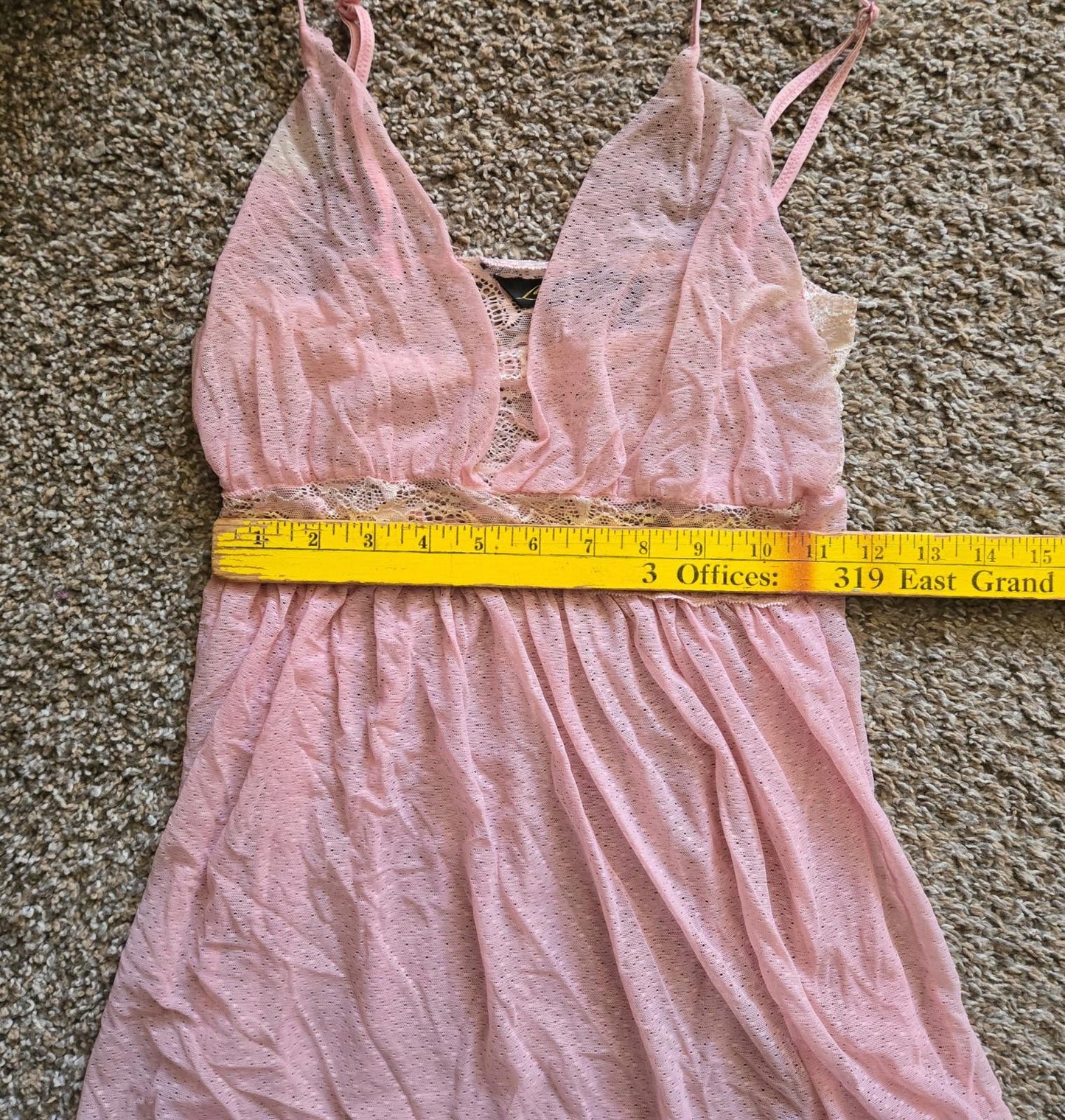 Leonie Lingerie Babydoll Chemise Pink Lace Size Medium