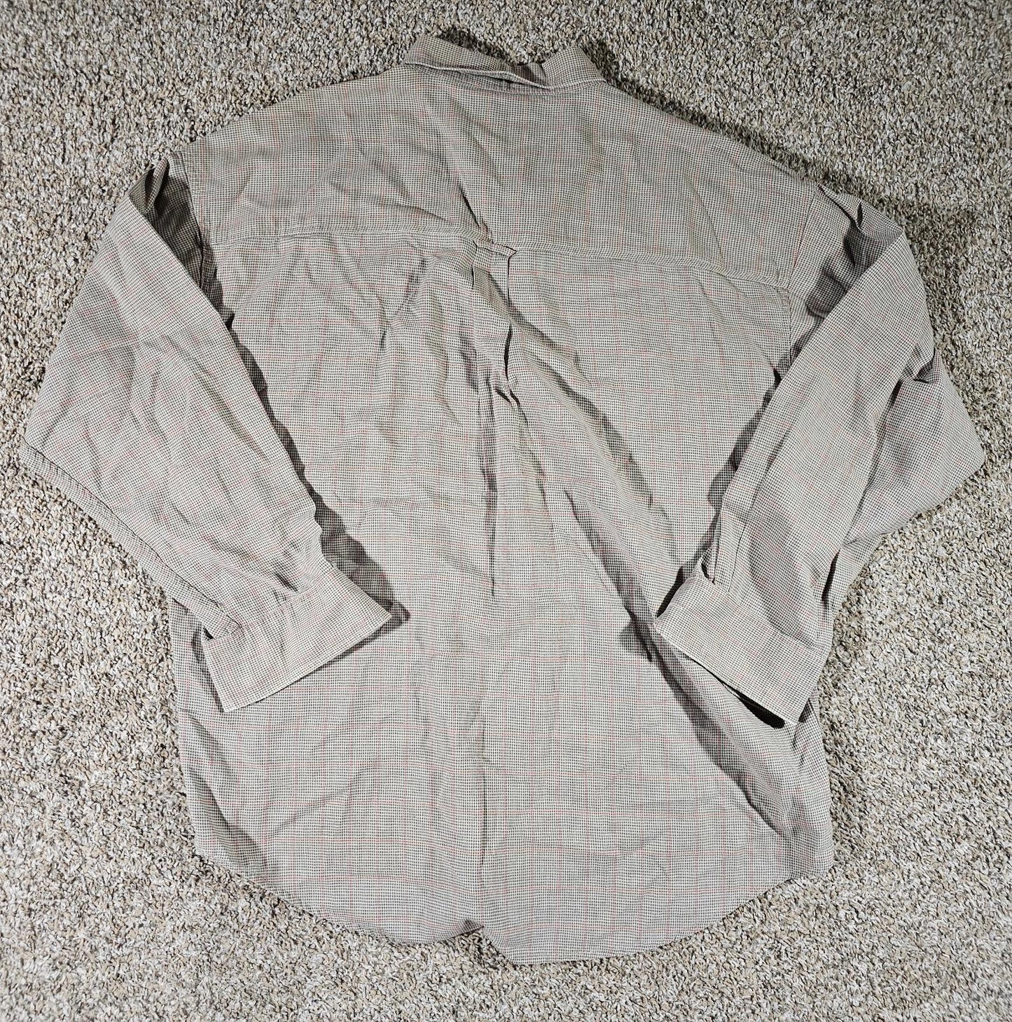 Chaps Ralph Lauren Plaid Houndstooth Shirt XL Pocket Logo