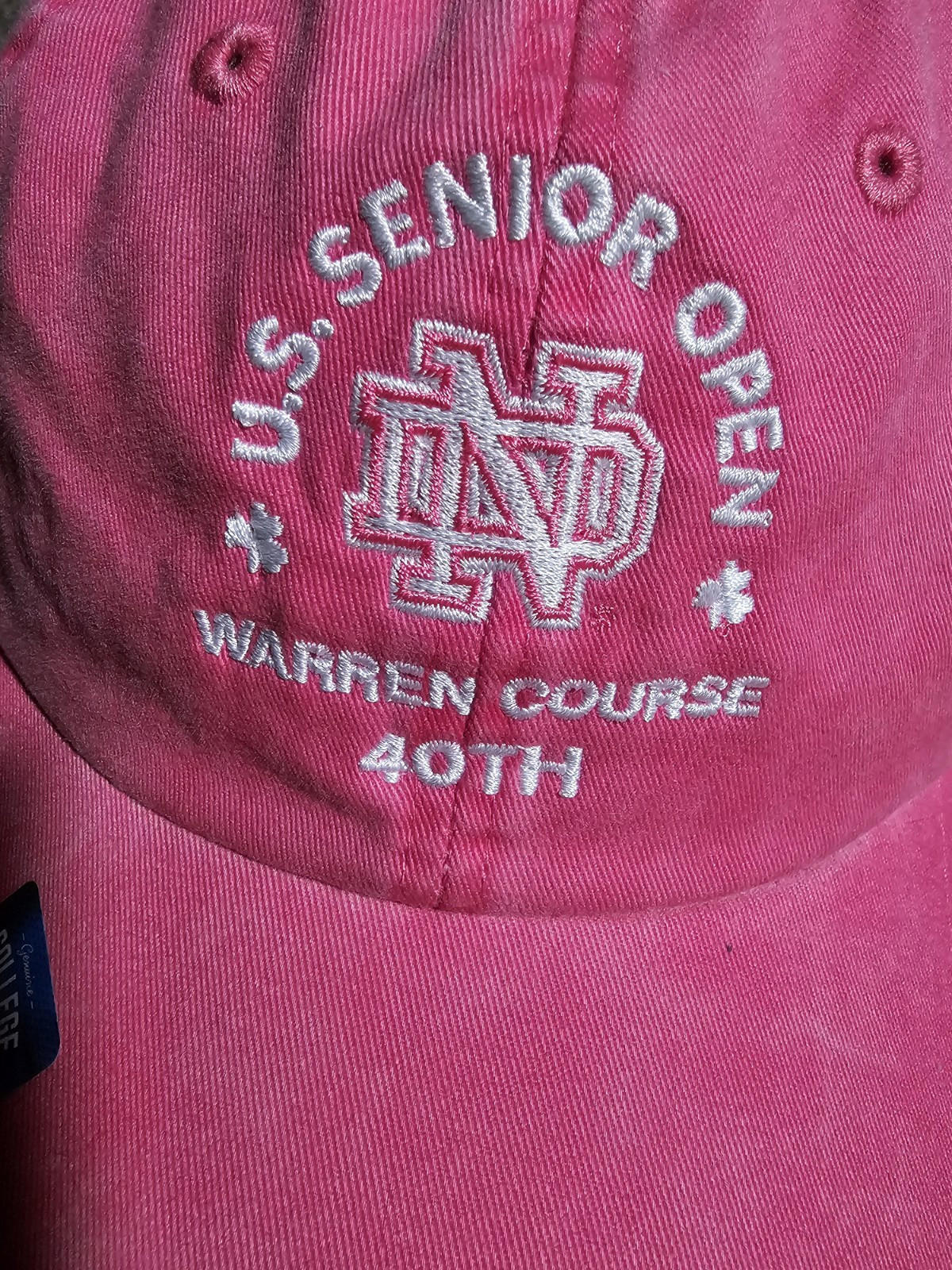 Notre Dame Senior Open Warren Golf Course 40th Kate Lord hat