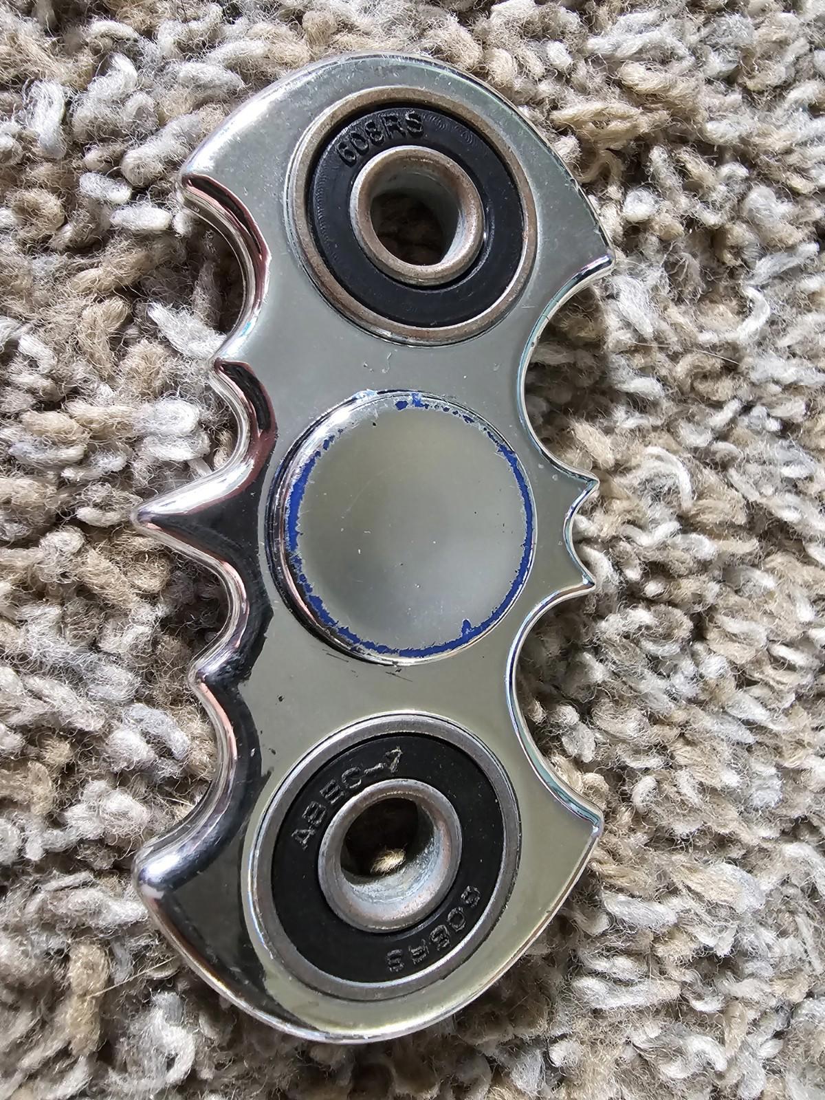 Fidget Spinner Silver Batman Batarang Relieve Anxiety Stress