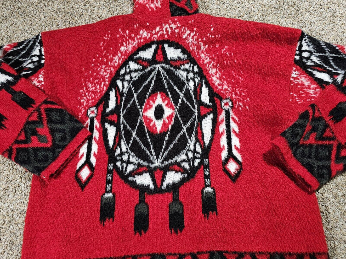Galeria Peguche HUASI wool Hood Fullzip Handmade sweater L