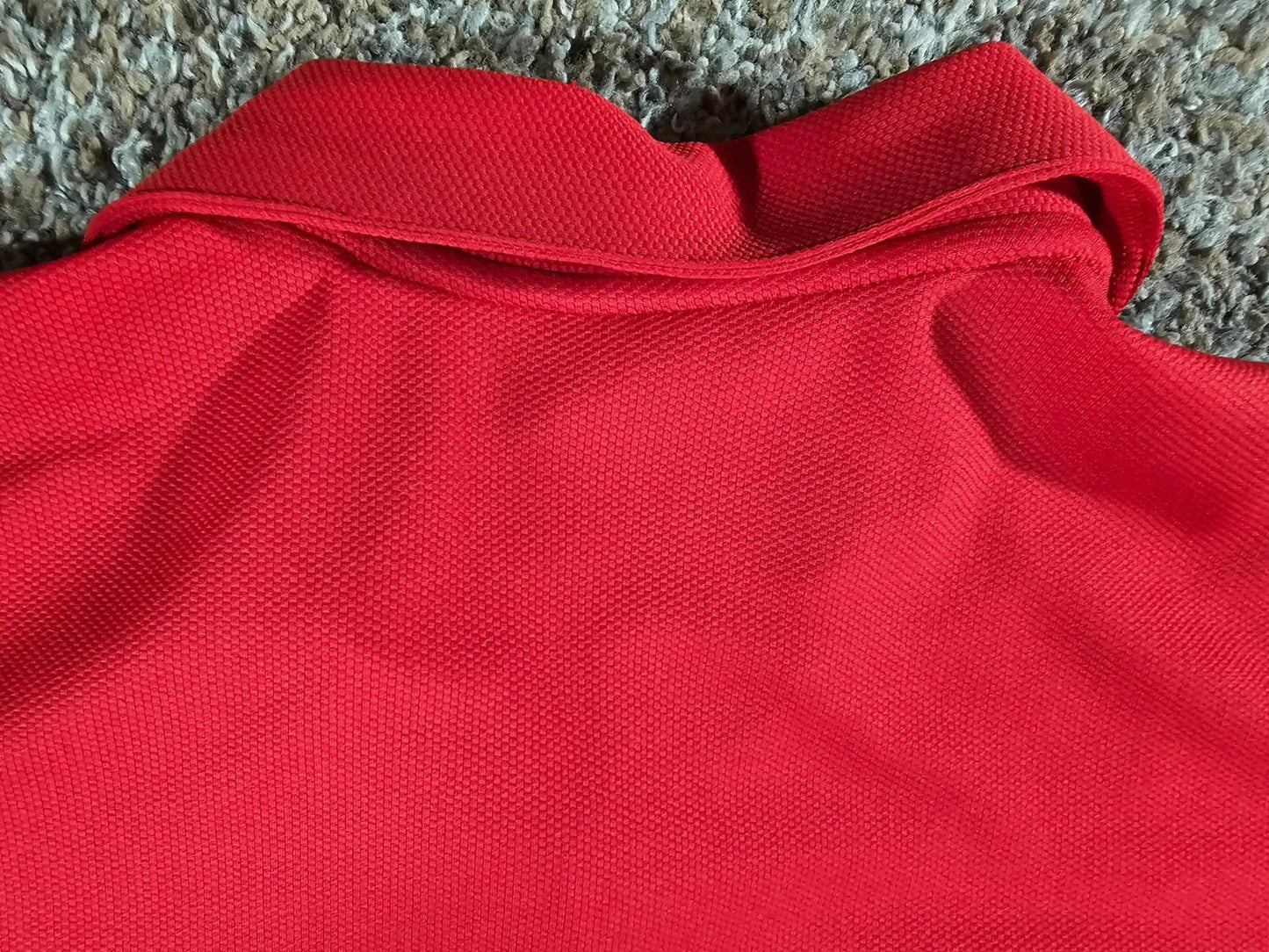 Adidas Wisconsin Badgers Hockey Red Polo Large Vintage