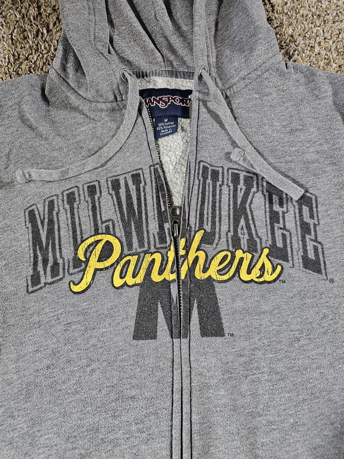 UWM Milwaukee Panthers Adult M Gray Hoodie Wisconsin