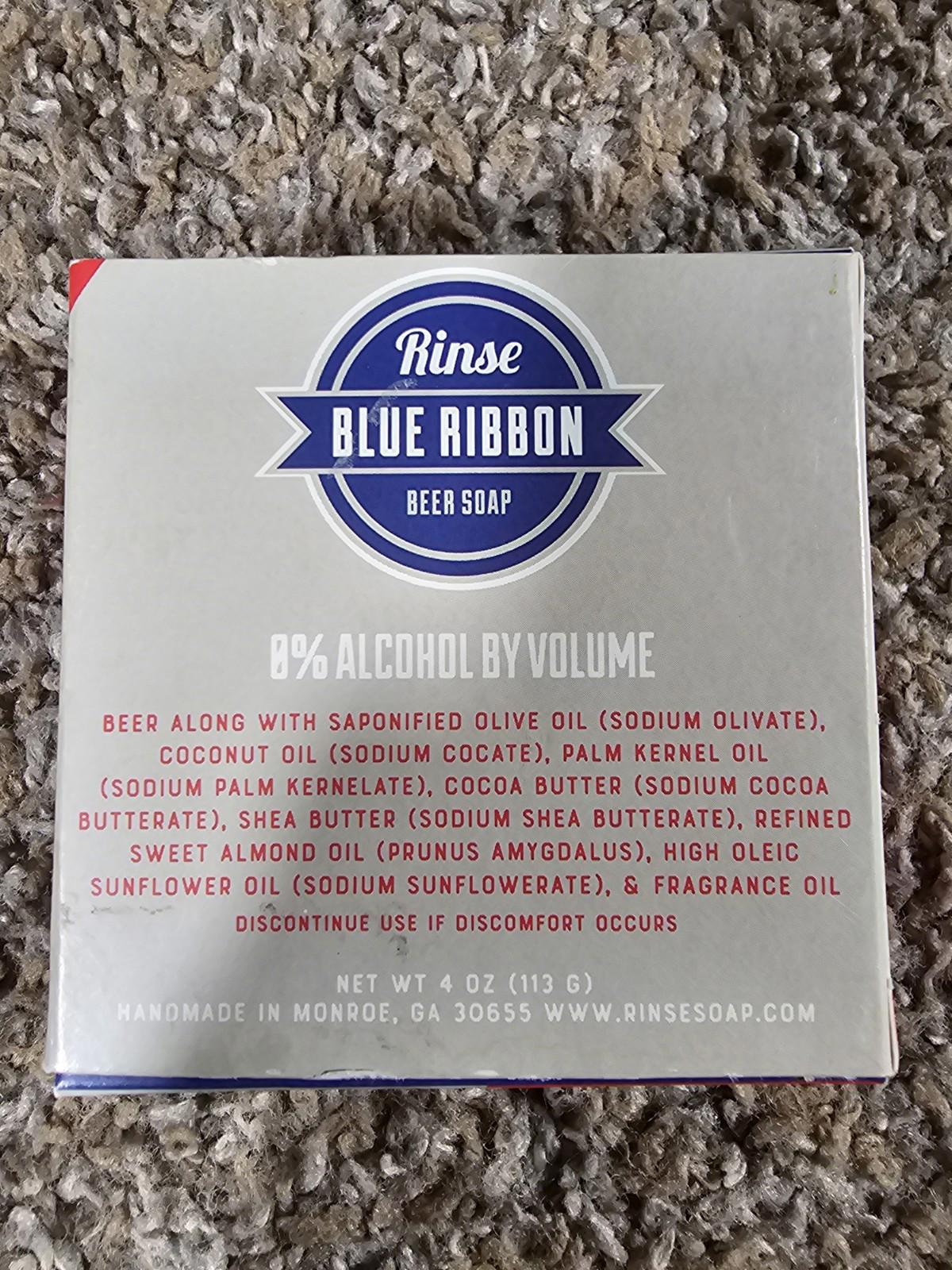 Rinse Blue Ribbon Beer Soap NIB Smells Like Beer!