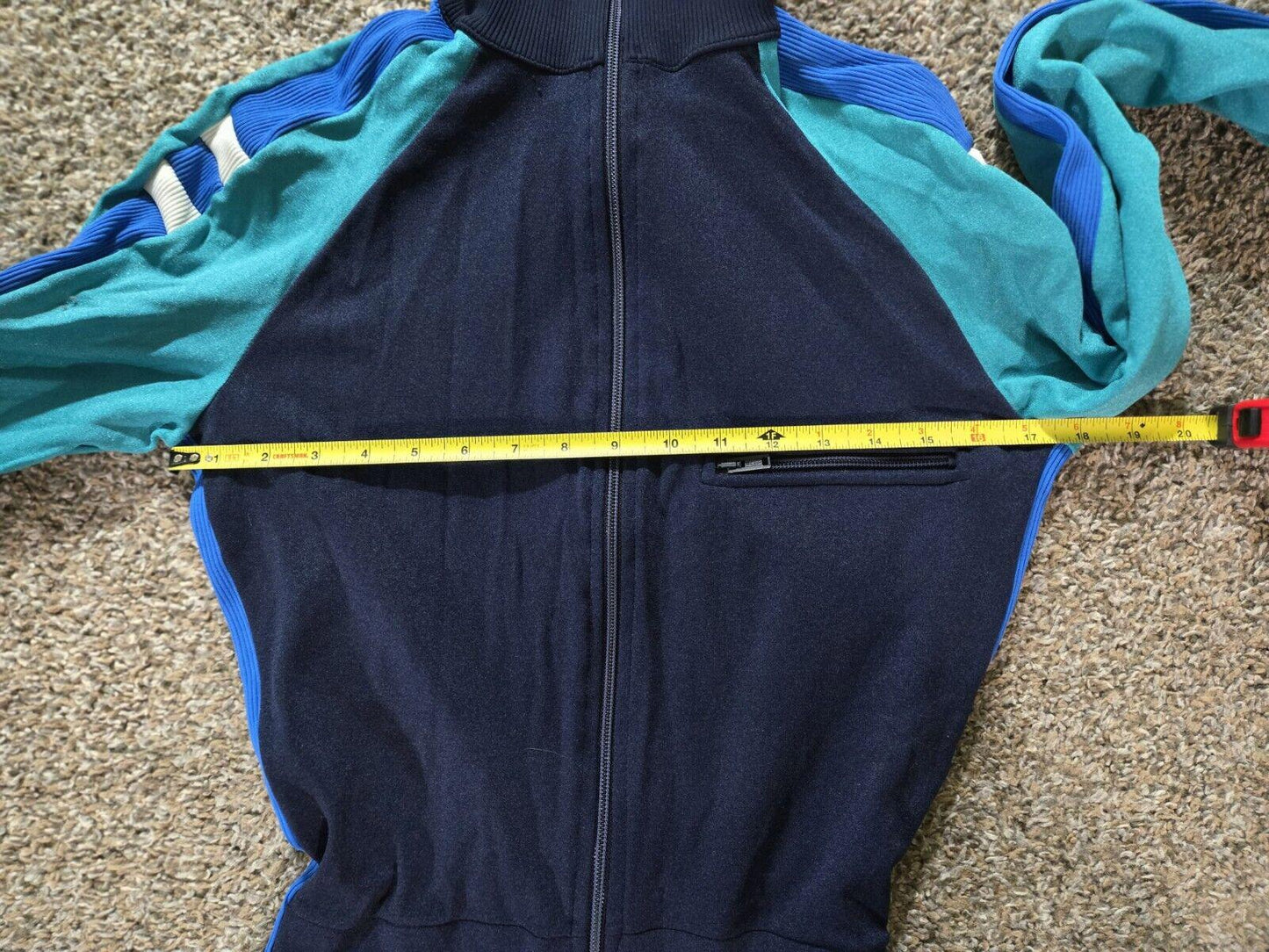 Vintage Odlo Ski Suit Navy Teal Blue White Mens Medium 50