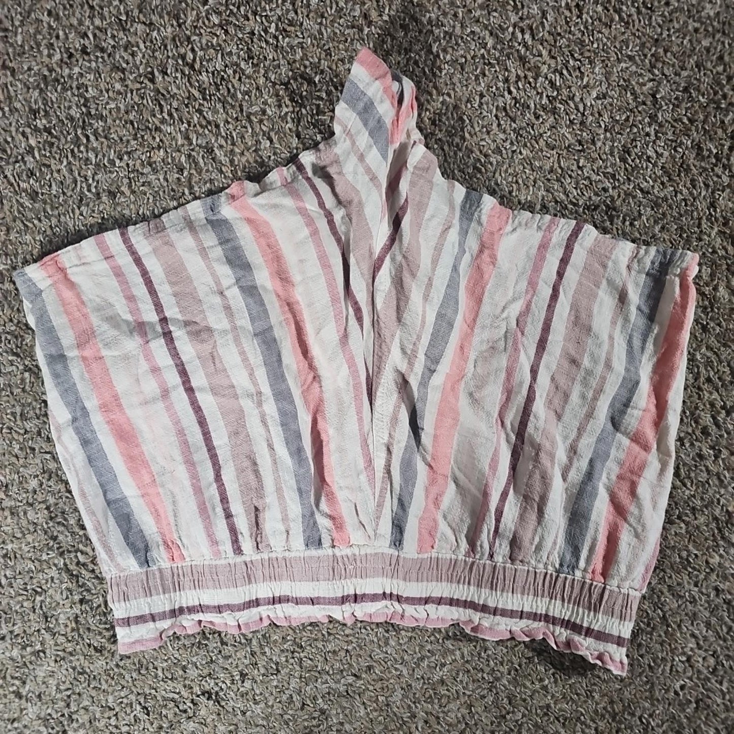 Aeropostale Women Shorts Sz L Elastic Waist Tie Linen blend