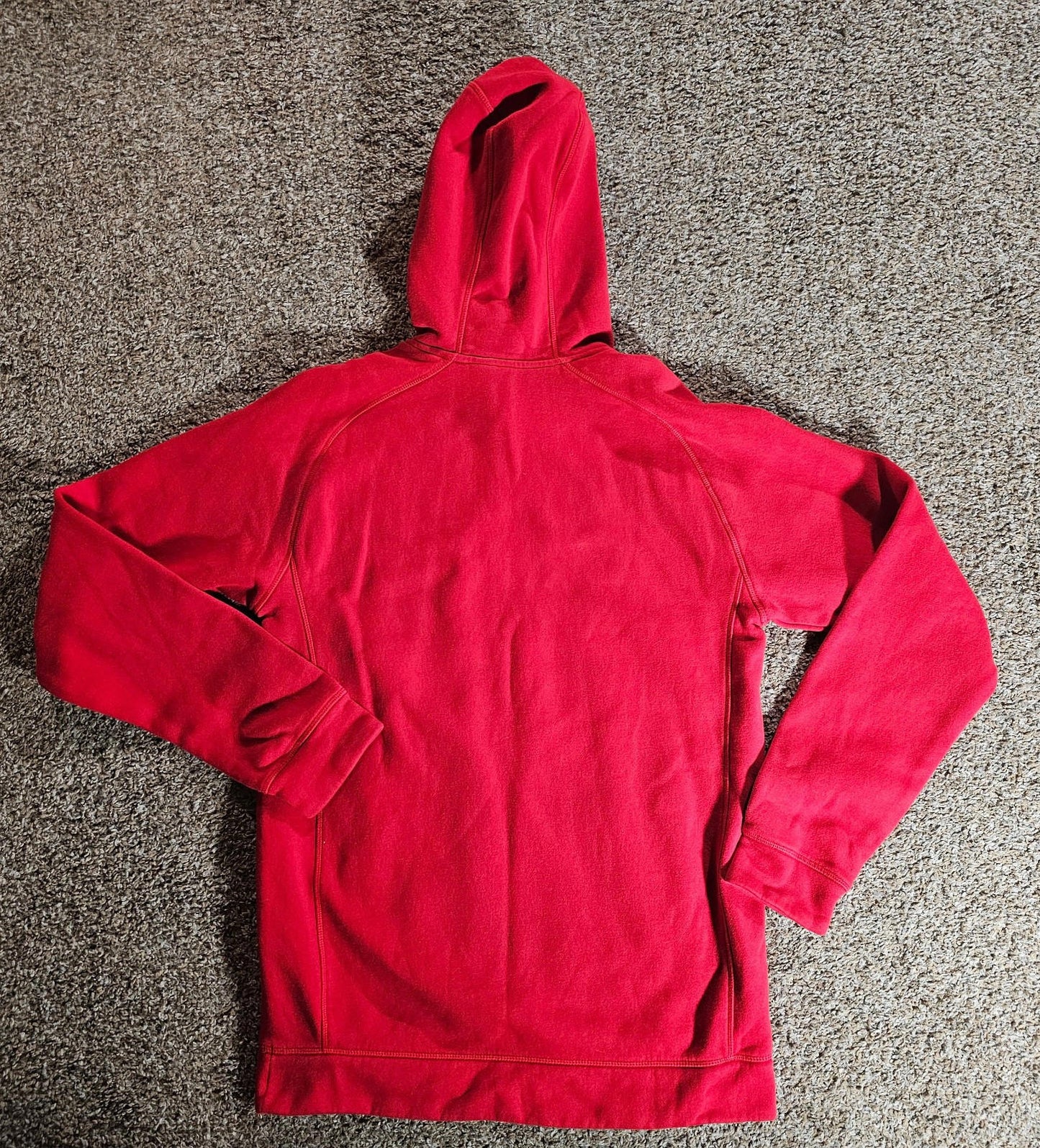 Adidas Hoodie Mens S Red Logo Graphic Pullover Sweatshirt