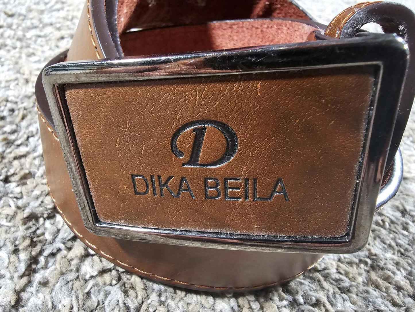 DIKA BEILA Mens Leather Belt Brown Very Soft