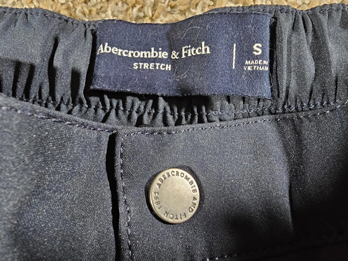 Abercrombie & Fitch Dock Shorts Mens Small Stretch Blue Swim