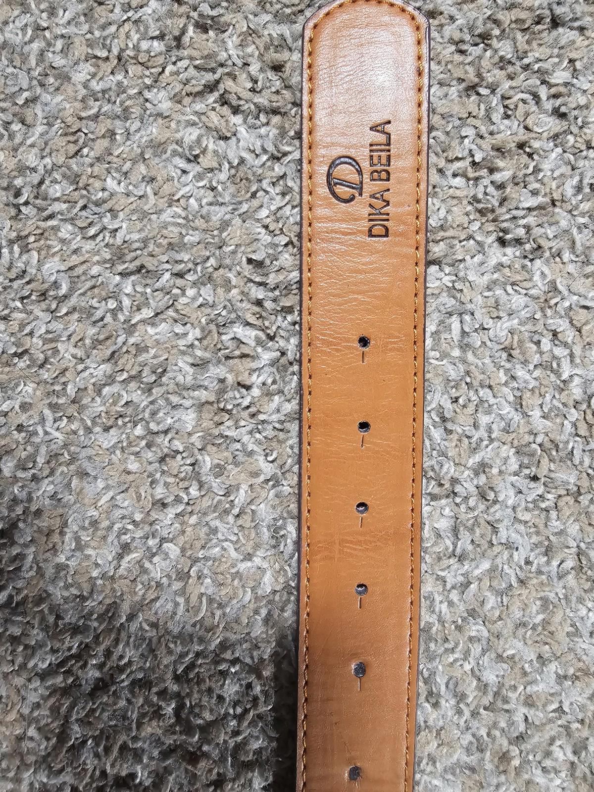 DIKA BEILA Mens Leather Belt Brown Very Soft