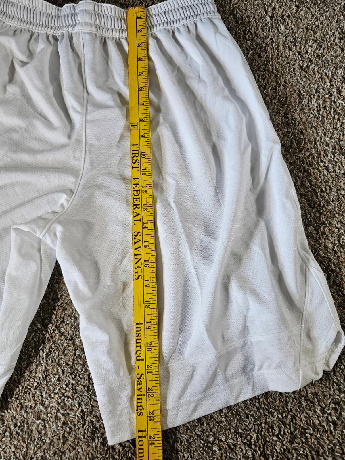 Nike Shorts Men Large White Dri-Fit Icon Basketball Active Gym AJ3914-100 NWD