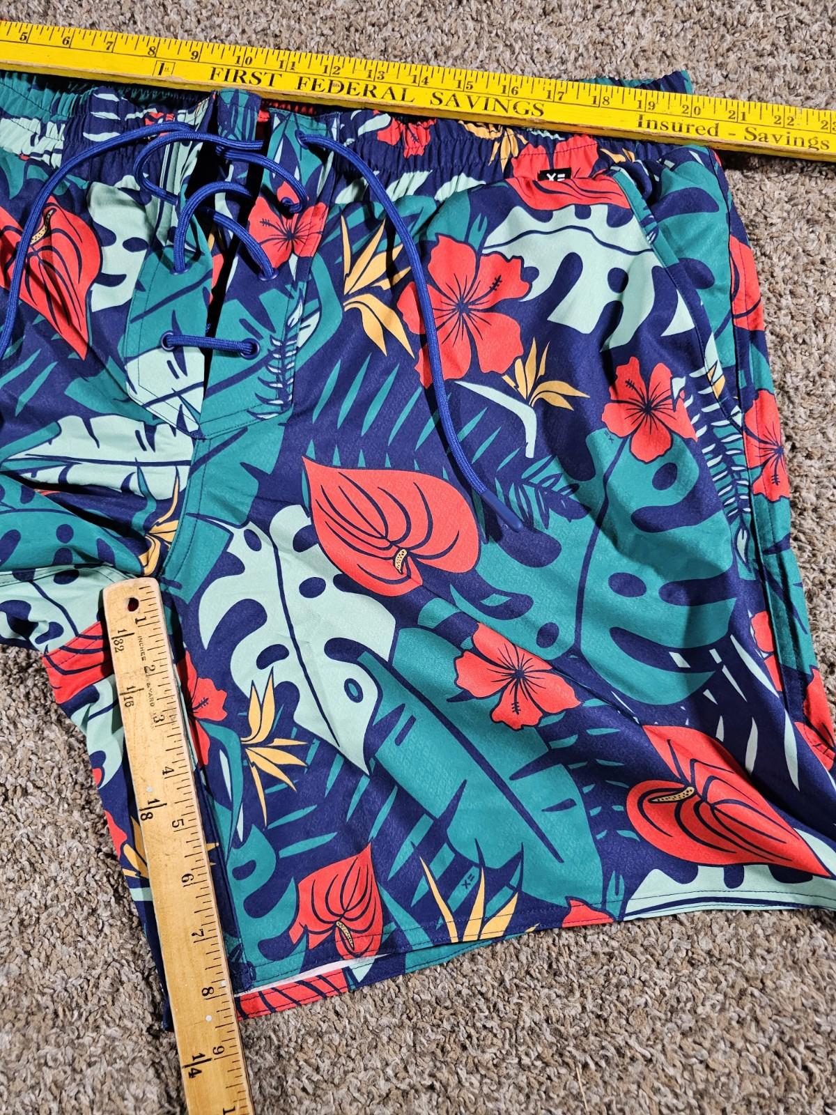 Tomboy X 2X Floral Drawstring Swimtrunks