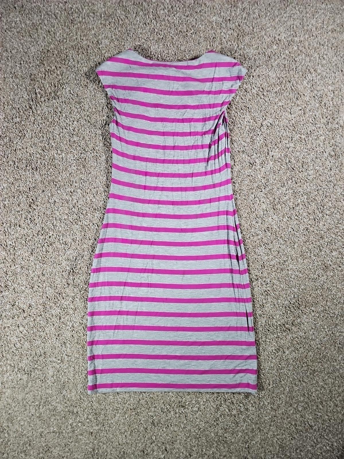 Calvin Klein Sz 4 Pink/Gray Striped Dress