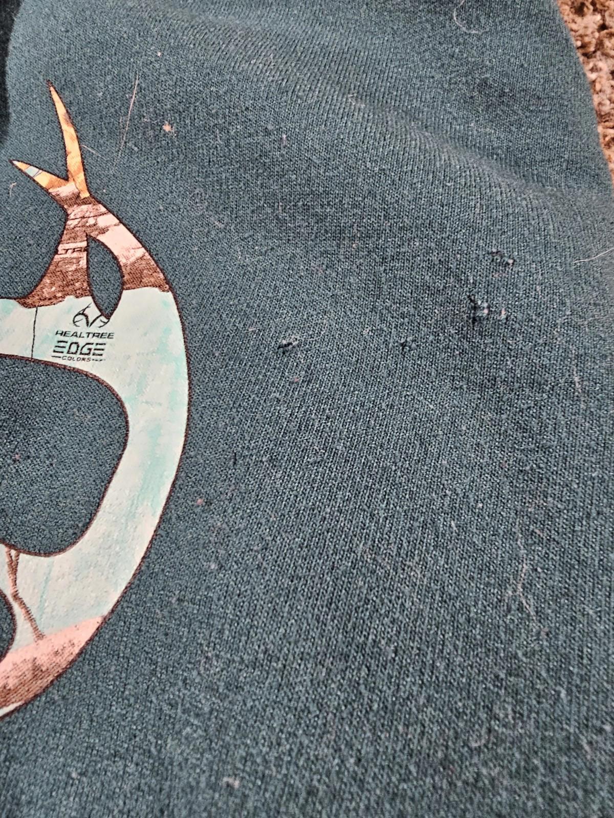 Realtree Hoodie Mens S Blue Green Camo Sweatshirt Outdoor