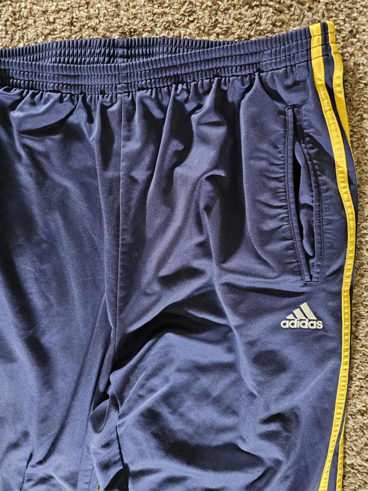 Adidas pants mens XL VINTAGE break away snap sides tear away