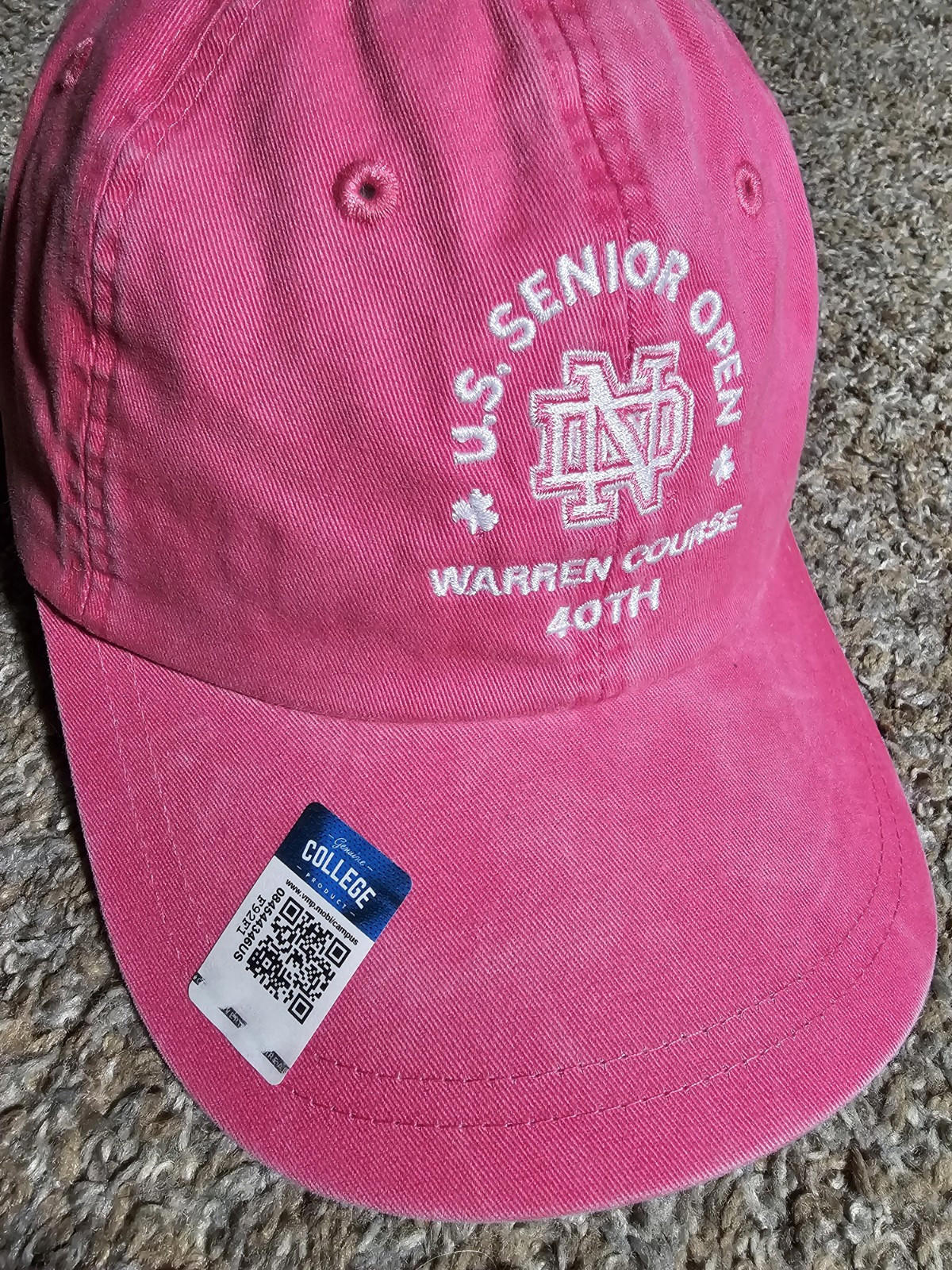 Notre Dame Senior Open Warren Golf Course 40th Kate Lord hat