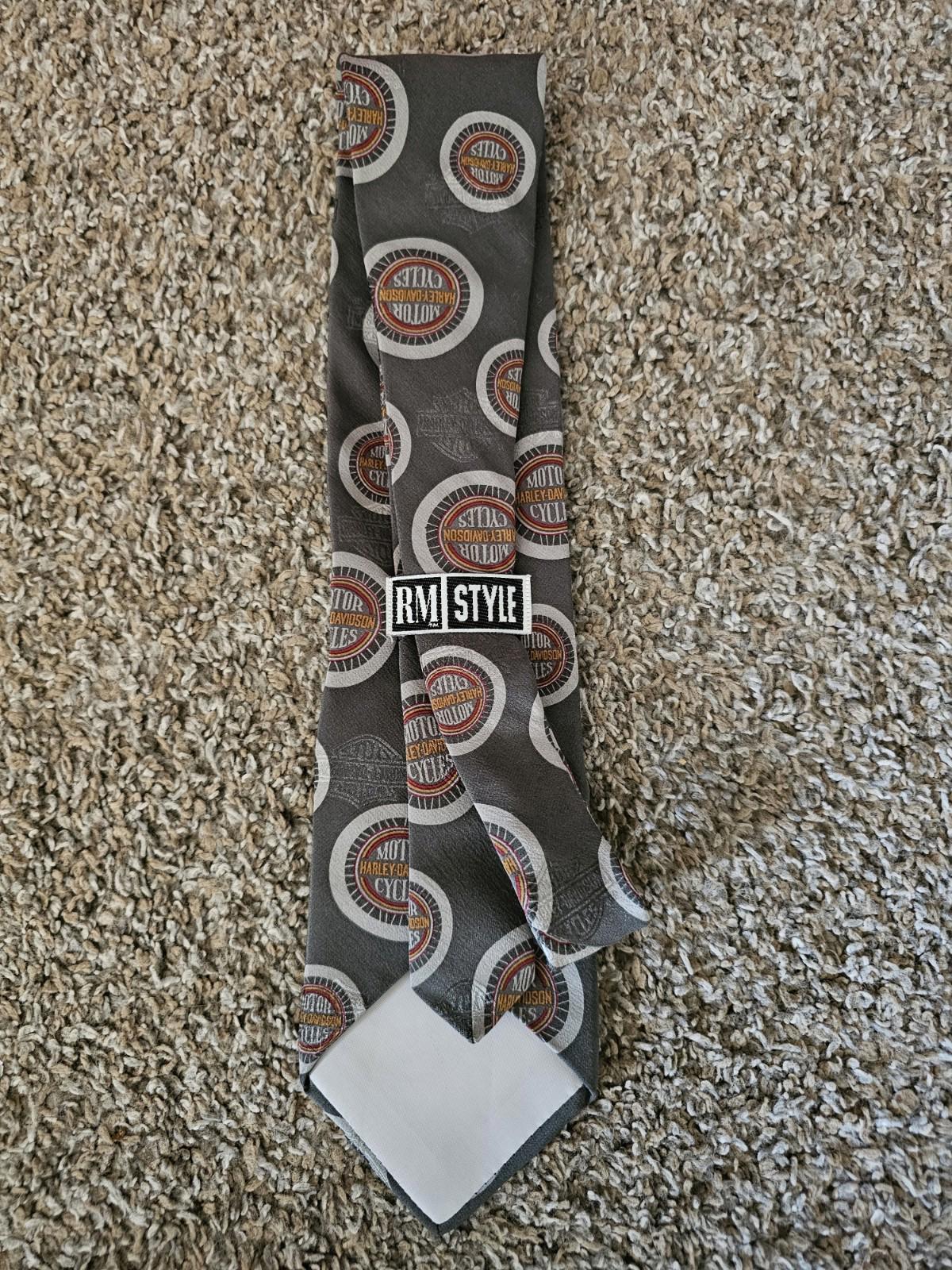 RM STYLE Ralph Marlin Harley Davidson Motor Cycles tie
