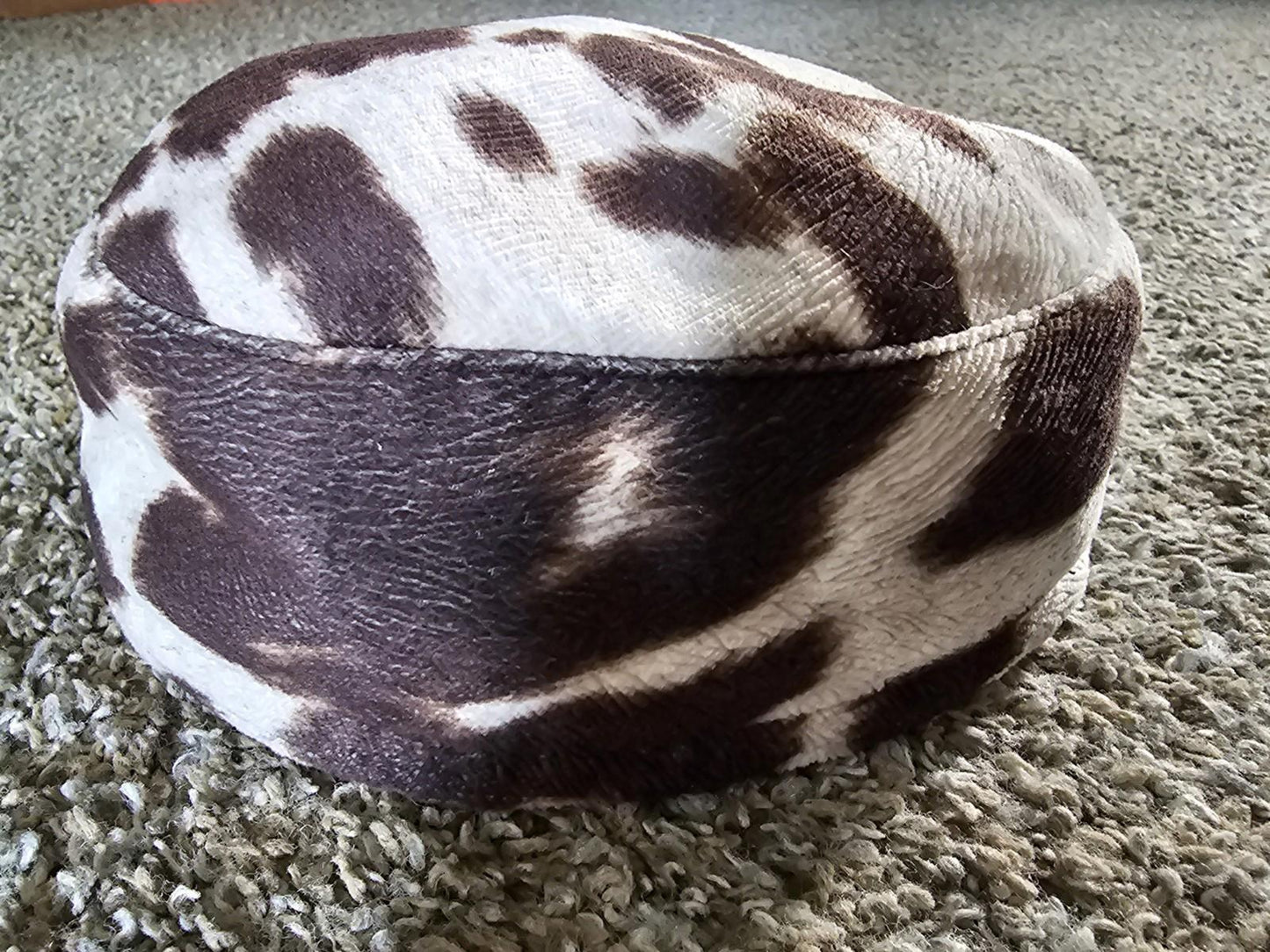 Faux Cow Hide Hat