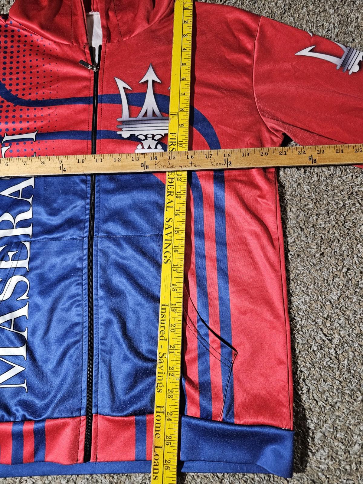 Maserati Fullzip hoodie Red Blue logo NO SIZE