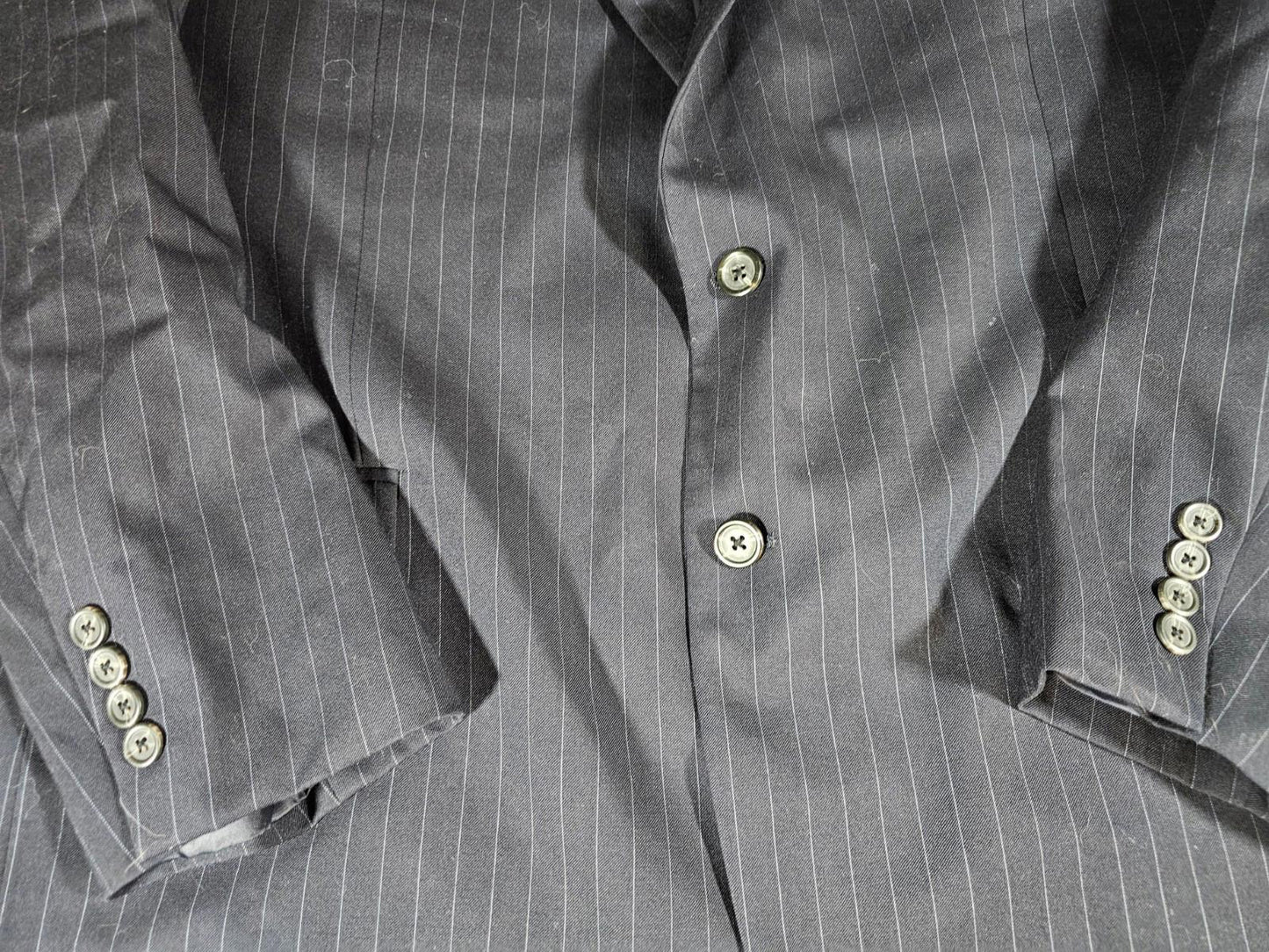 Chaps Men's Blazer Sz 48L Blue 100% Wool 48L 2 Button STAIN