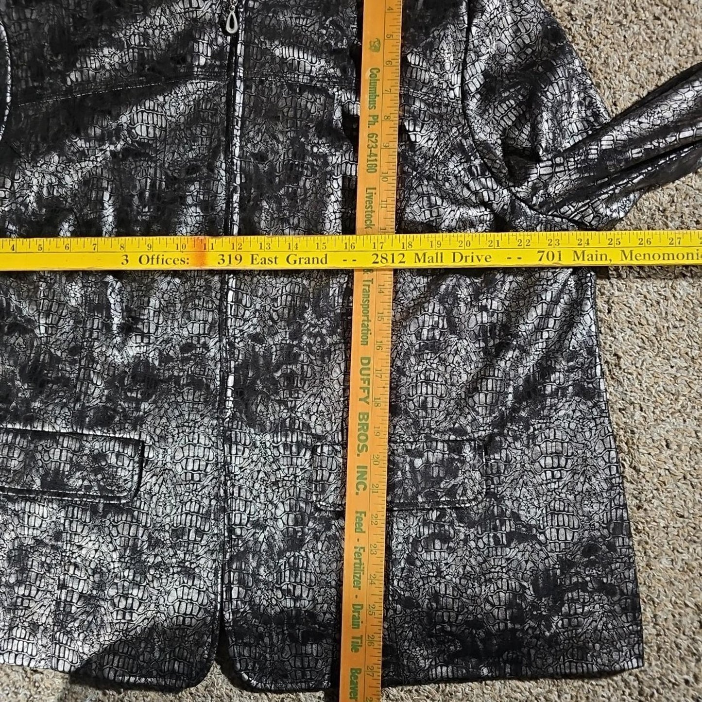 Alfred Dunner Women's Jacket 18W Metallic Snakeskin Pattern