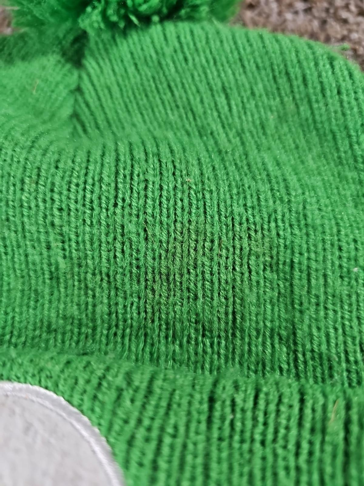 Super Mario Luigi Green Winter Stocking Hat Beanie Poof Pom