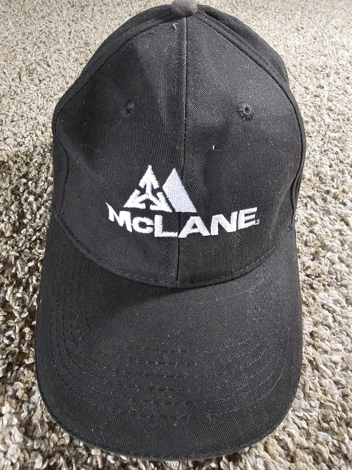 McLane Ball Cap Hat Strapback Baseball Mesh Black