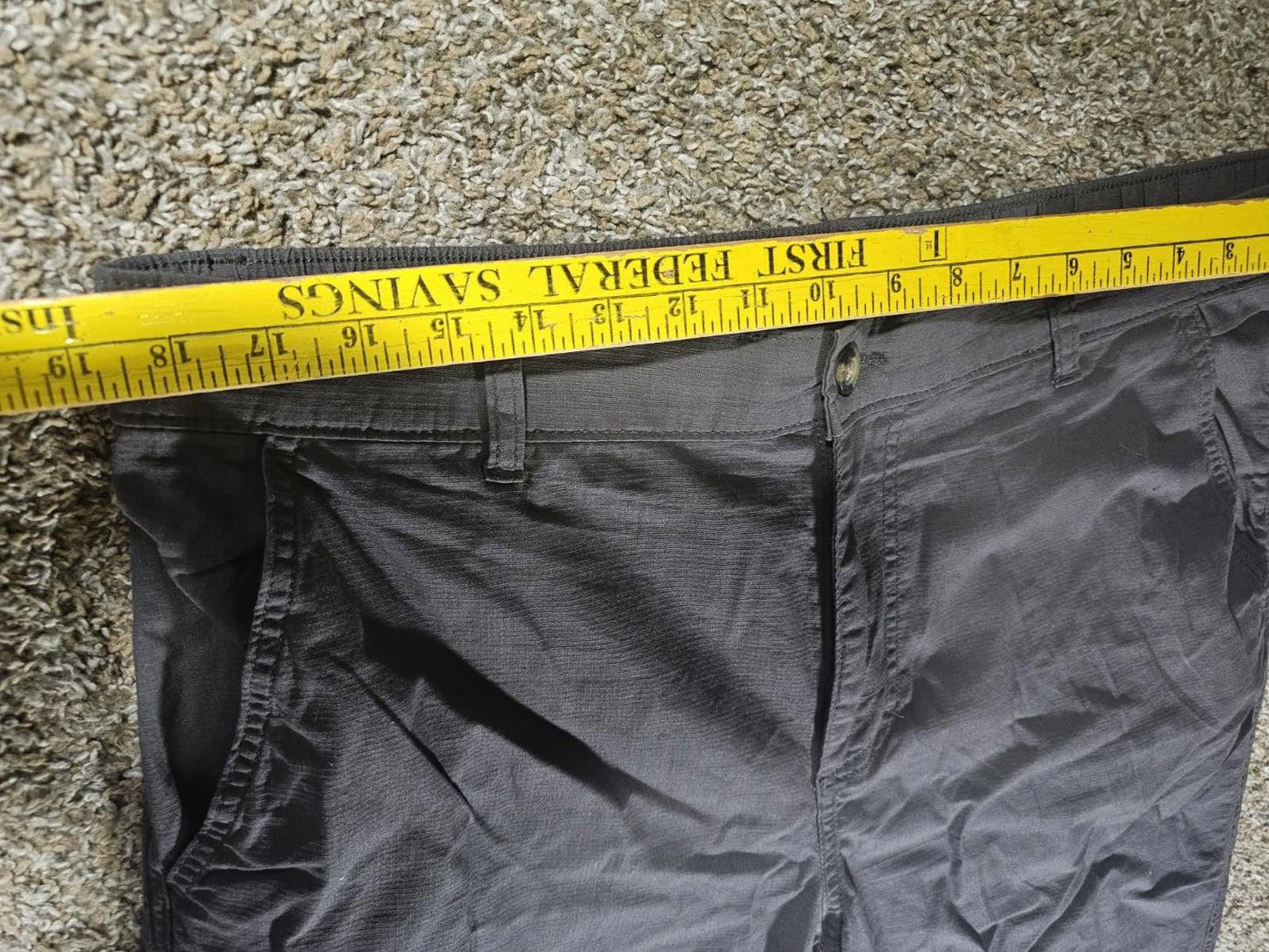 Eddie Bauer Ripstop Hiking Pants Men's 38x32 Gray