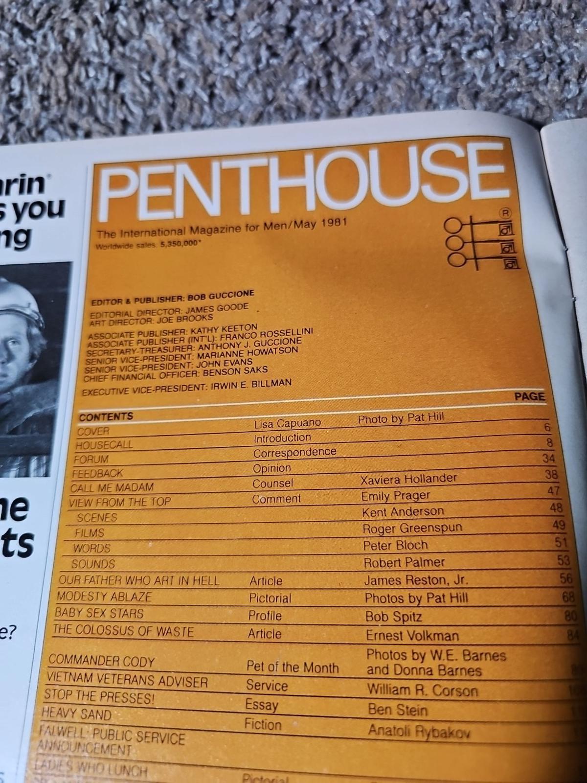 Penthouse Magazine May 1981 Lisa Capuano Jonestown
