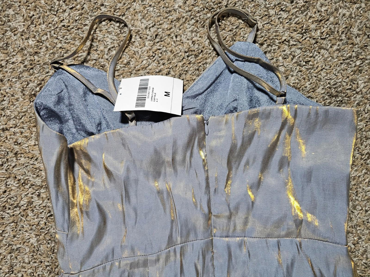 Forever 21 Long Jumpsuit Dusty Blue Medium NWT