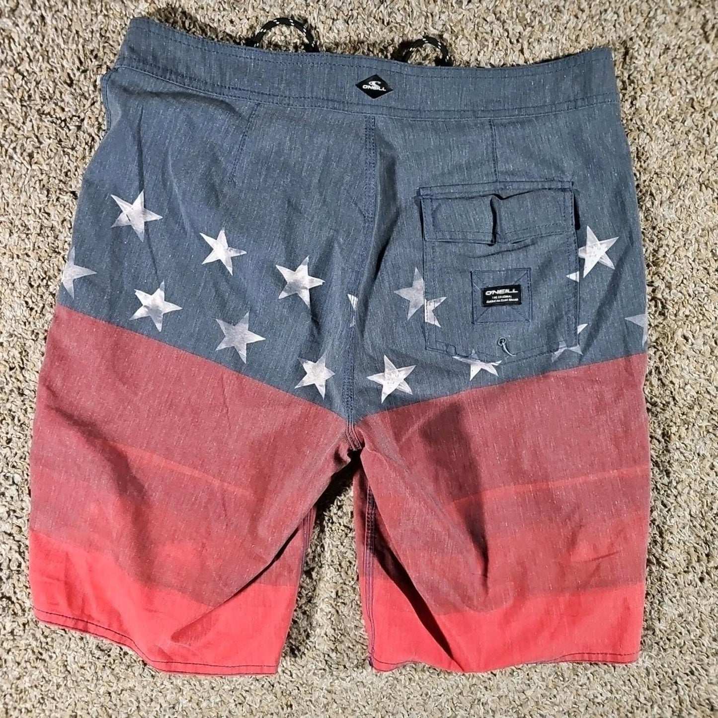 O'Neill American Flag Sz 30 Swim Trunks Board Shorts