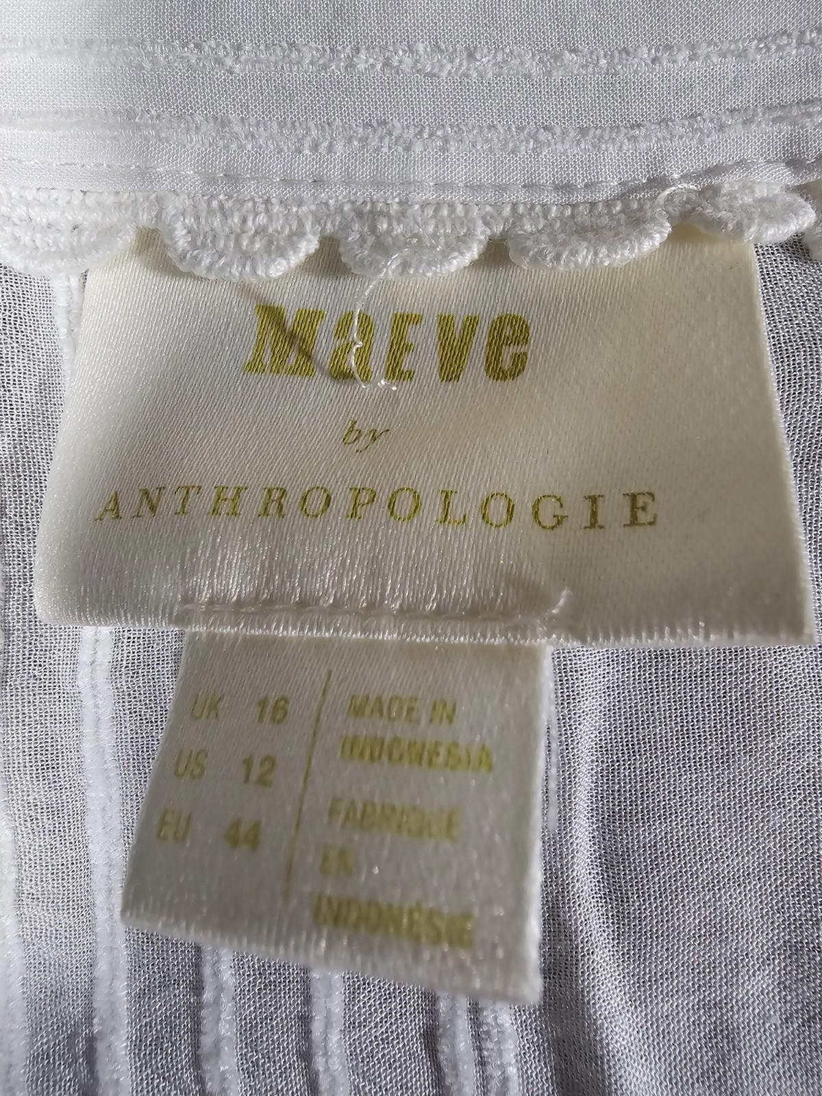 maeve anthropologie White Blouse US12