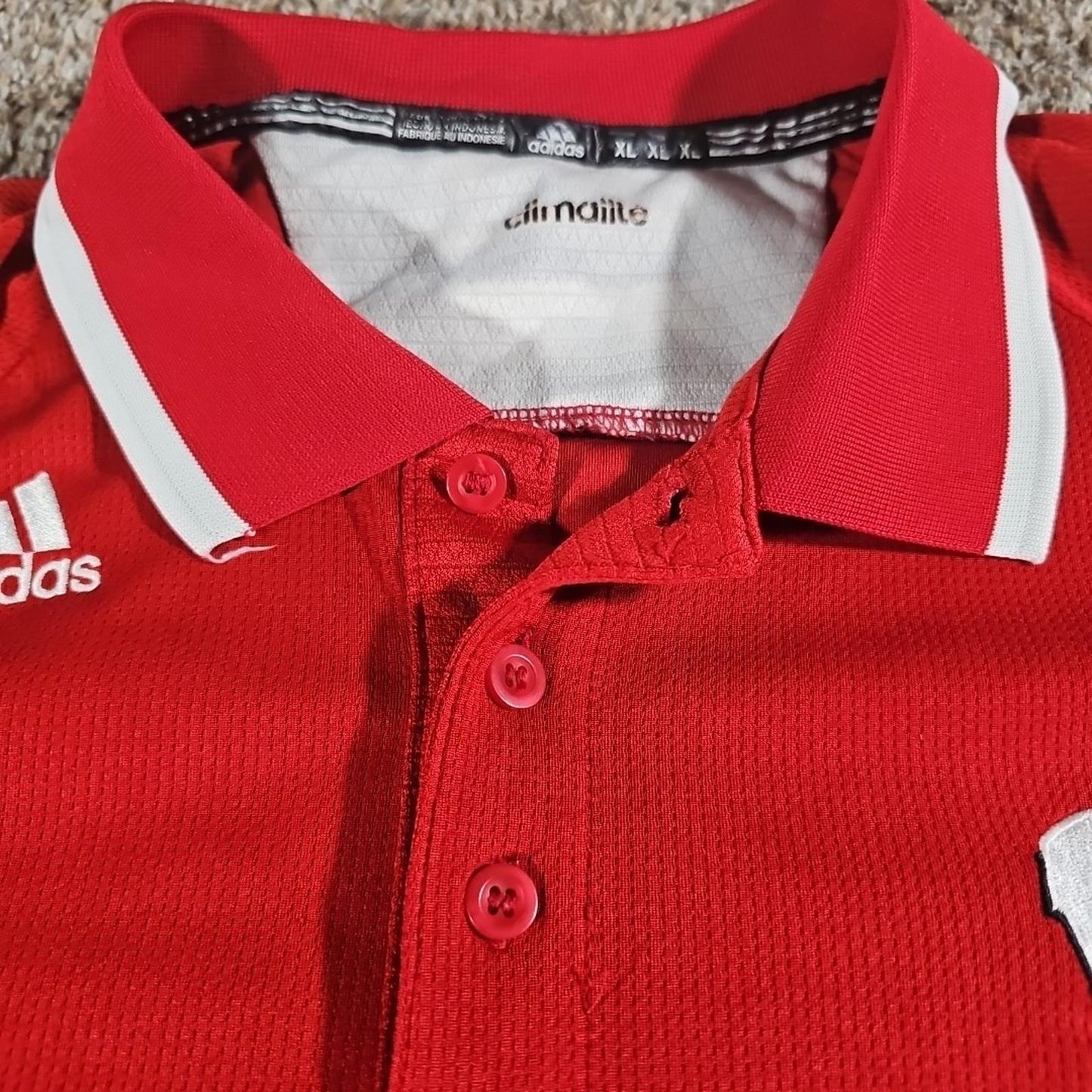 Adidas Climalite XL Wisconsin Badgers Polo