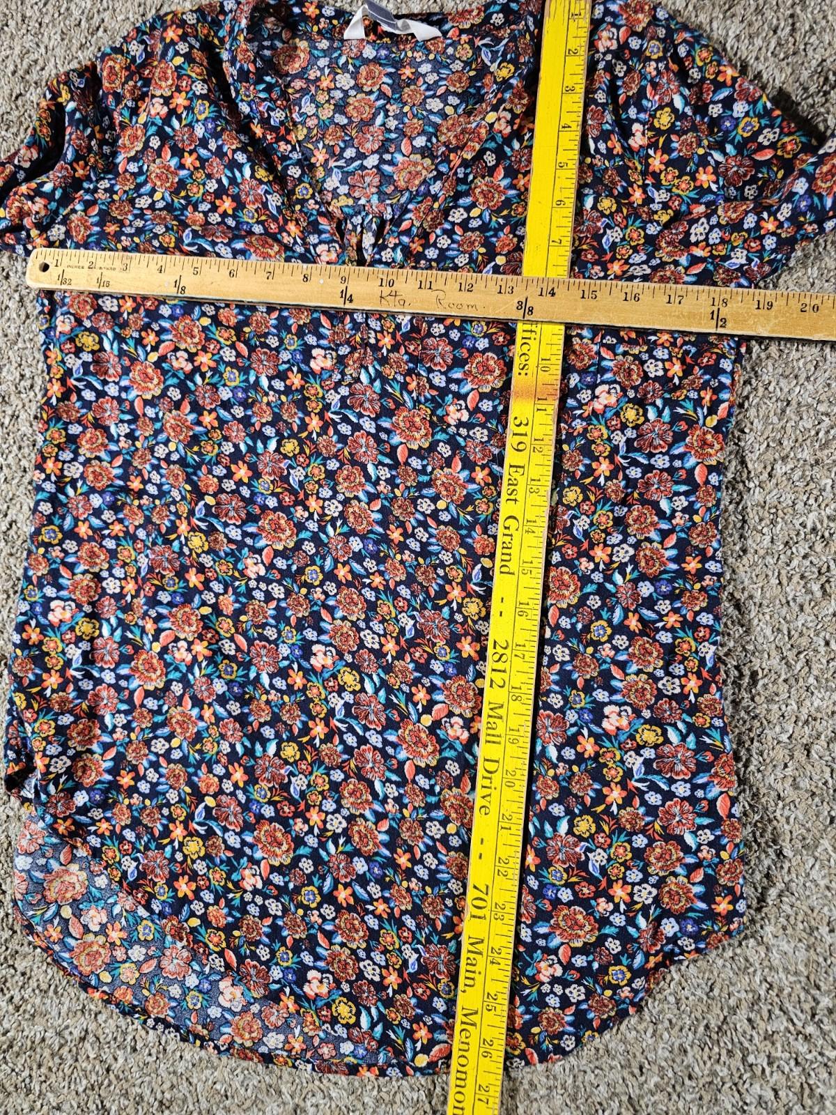 Old Navy Tunic Shirt Floral Lightweight Flowy M