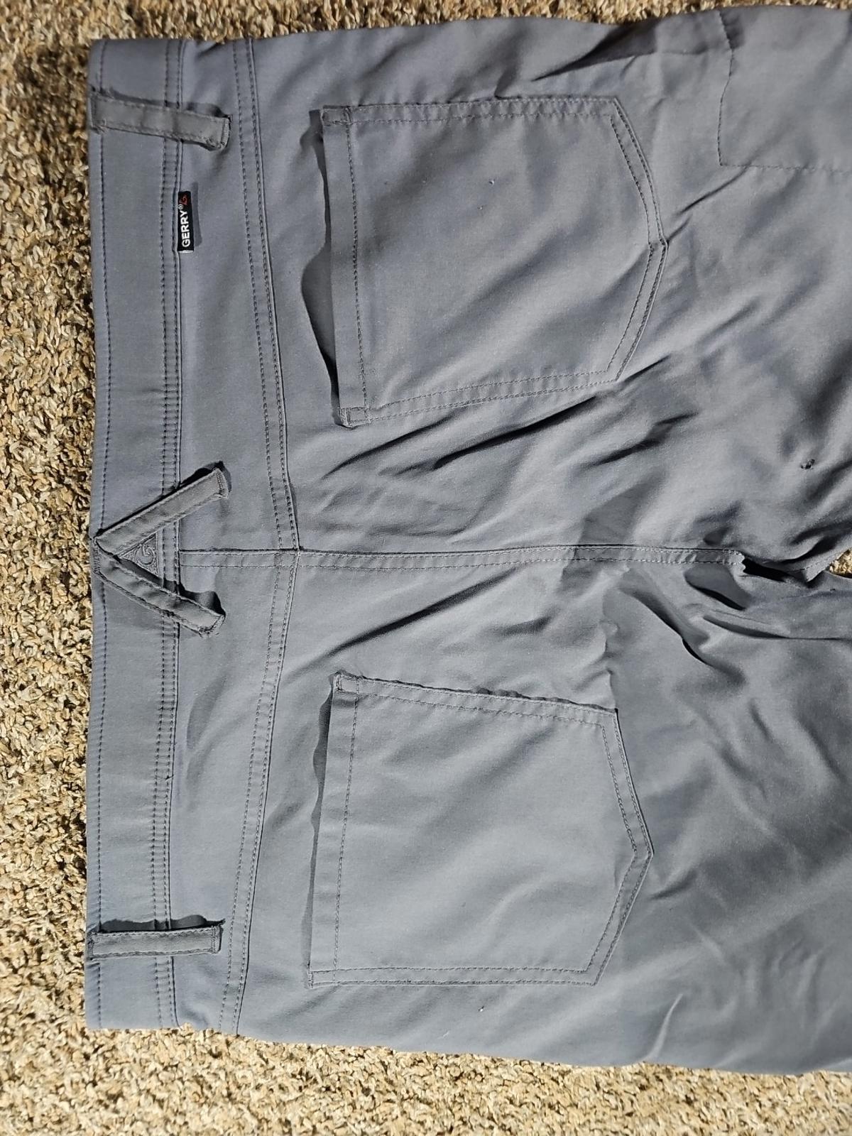 Gerry 38x32 Outdoor Hiking Pants Blue Gray Small Burn