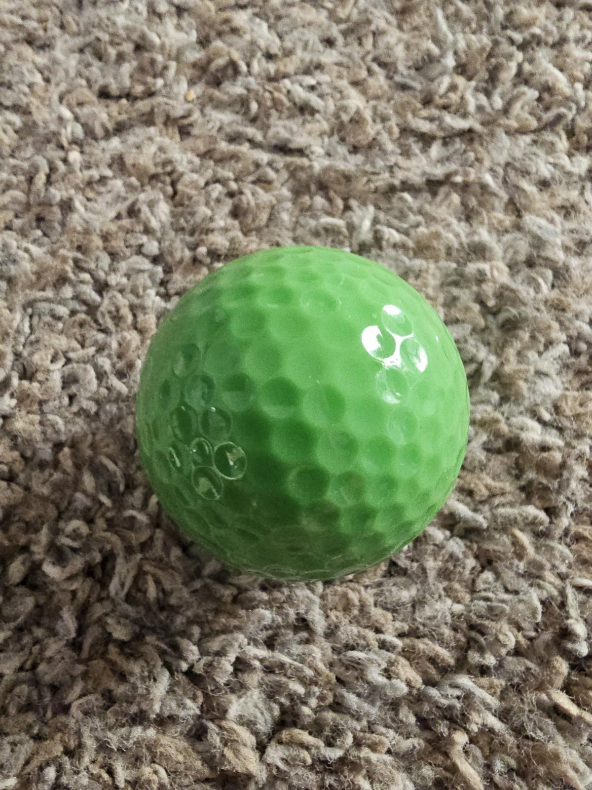 Green M & M Candy Face Logo Used Golf Ball - 1ct (one)