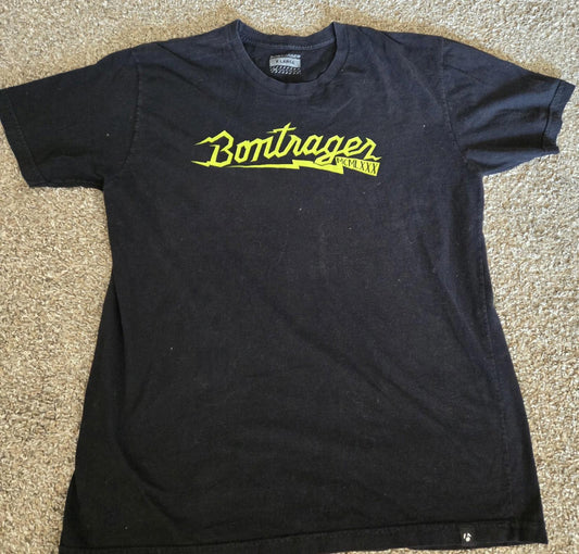 Black Bontraeger Men's T-Shirt With Yellow Writing