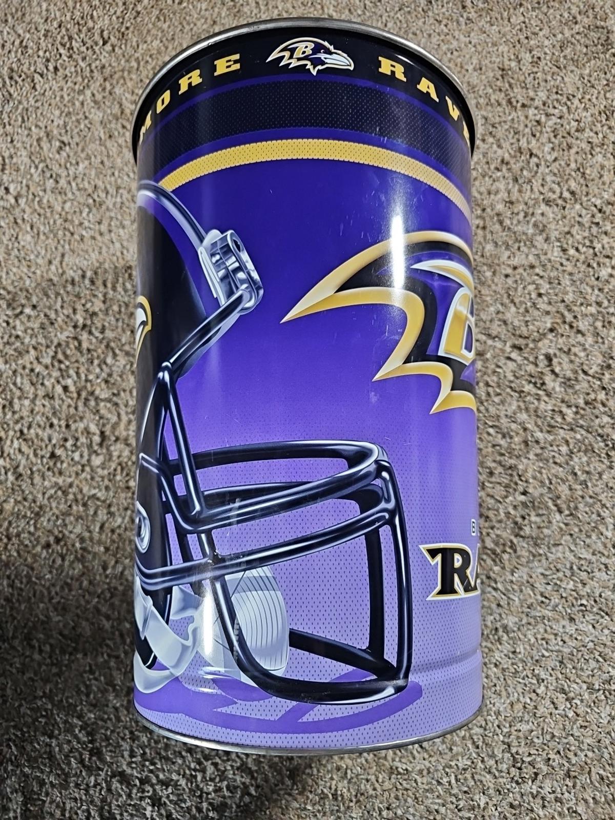 Baltimore Ravens Wincraft Sports USA NFL Metal Trash Can 15"