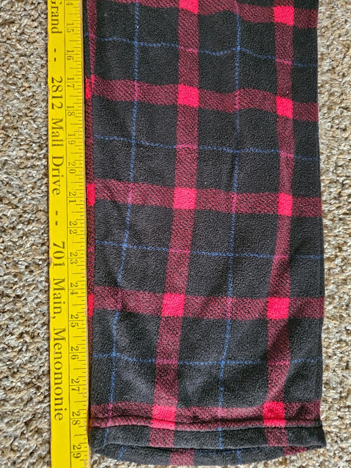AVALANCHE Outdoors Red Black Plaid Flannel Lounge Pants drawstring