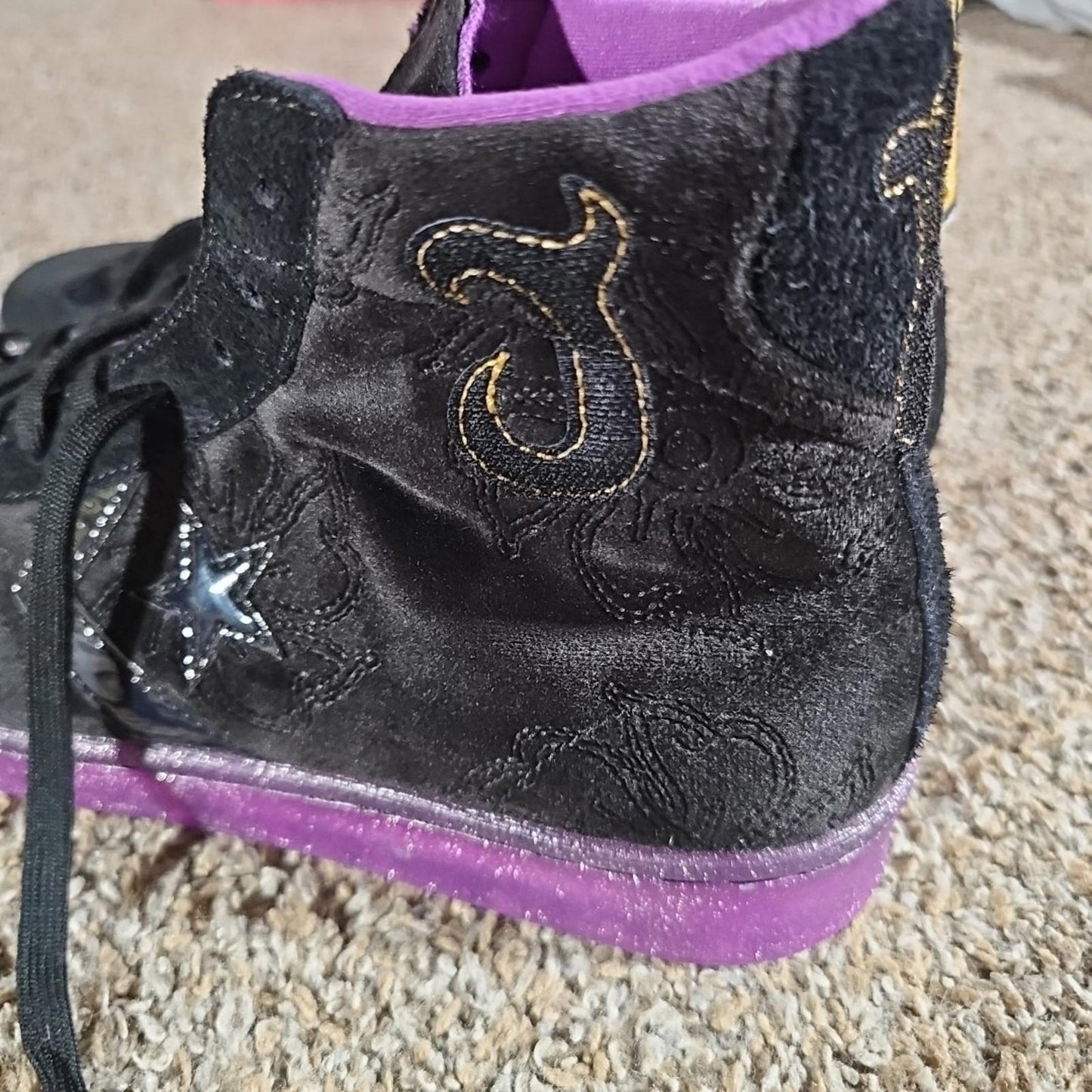 Size 11 - Joe Freshgoods JFG x Converse Pro Leather High Black Purple 170645C