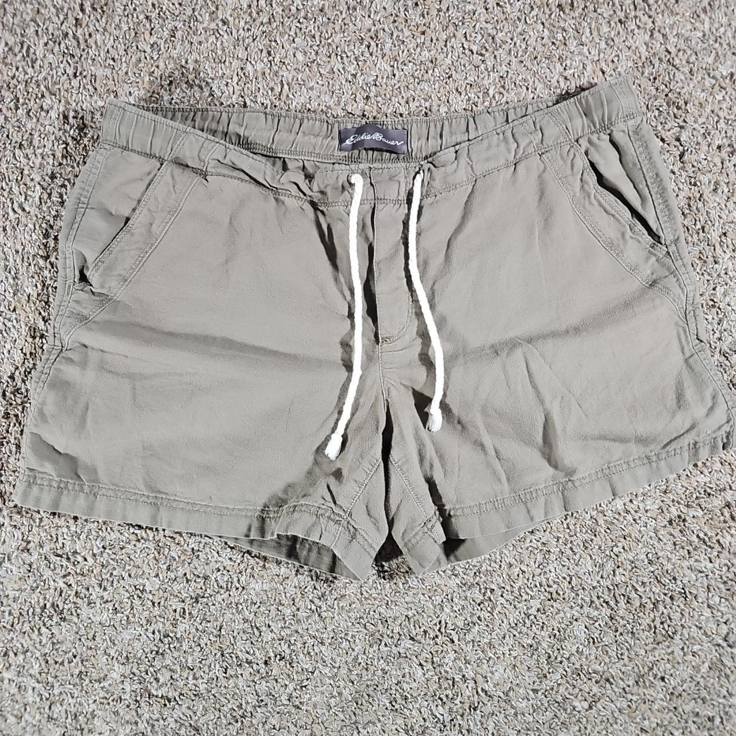 Eddie Bauer L Green Drawstring Shorts